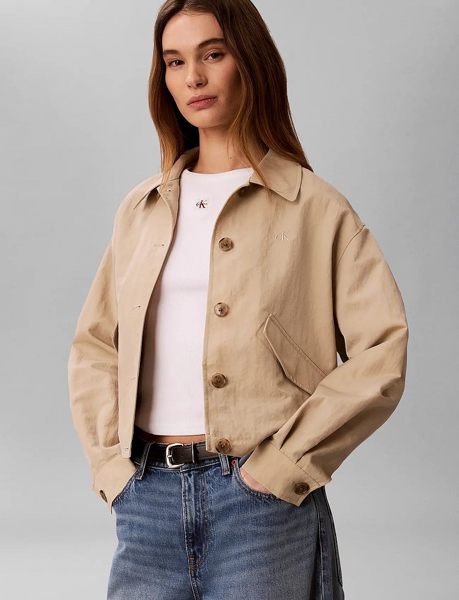 Calvin Klein Jeans - WOVEN DAY JACKET - lette jakker - white pepper - 4