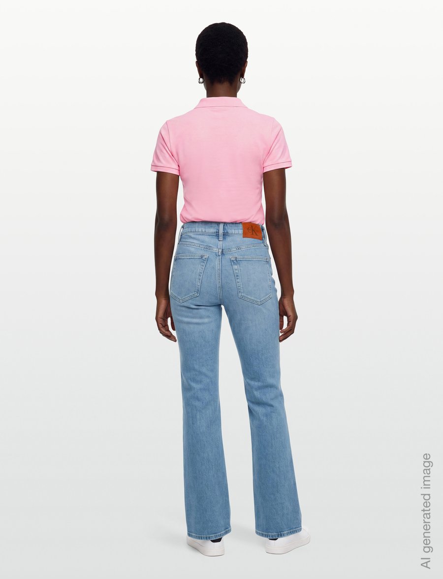 Calvin Klein Jeans - HIGH RISE STRAIGHT AQUA CAST - gerade jeans - aqua cast - 4