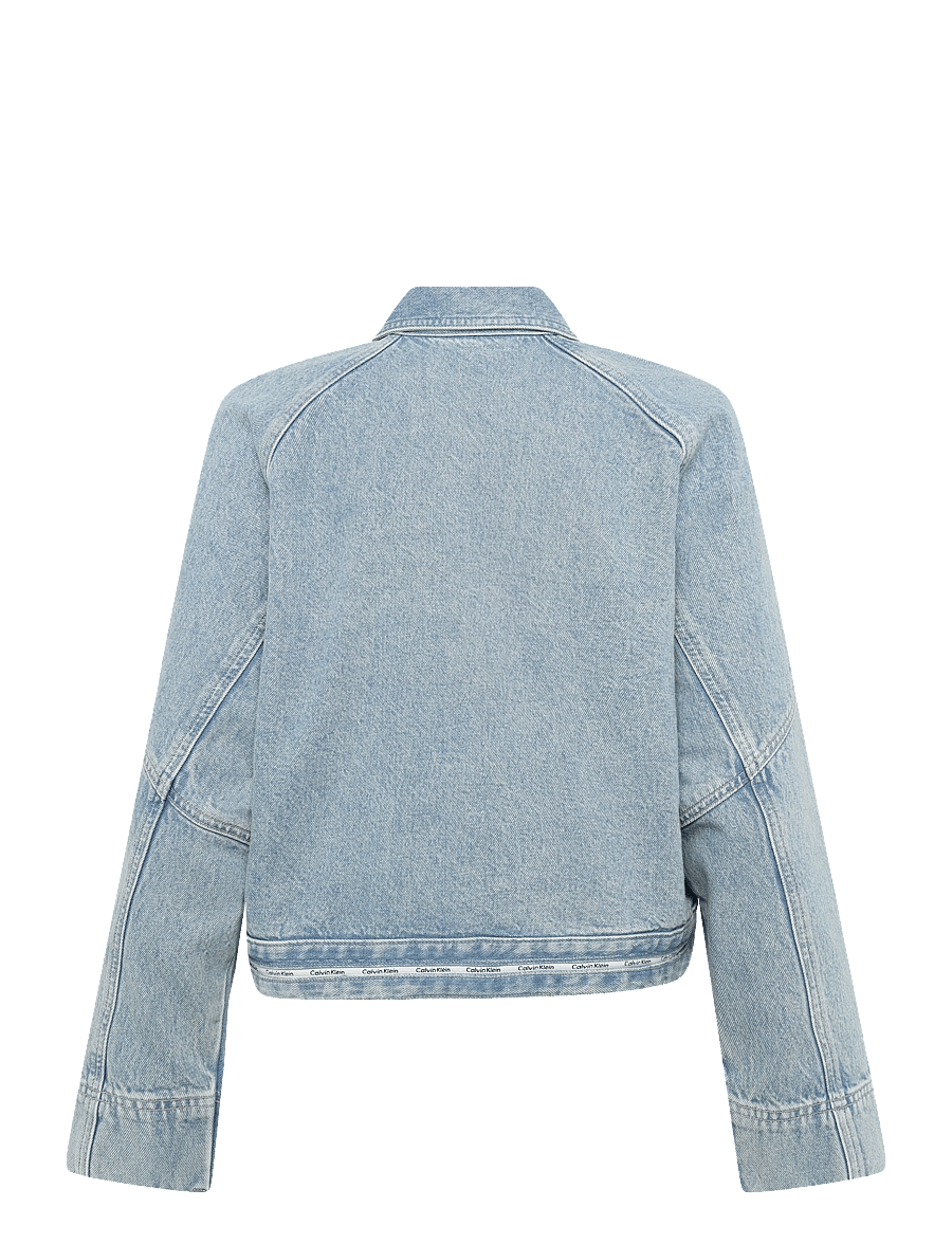 Calvin Klein Jeans - BRANDED BOXY DENIM JACKET FRESH - fresh water - 1