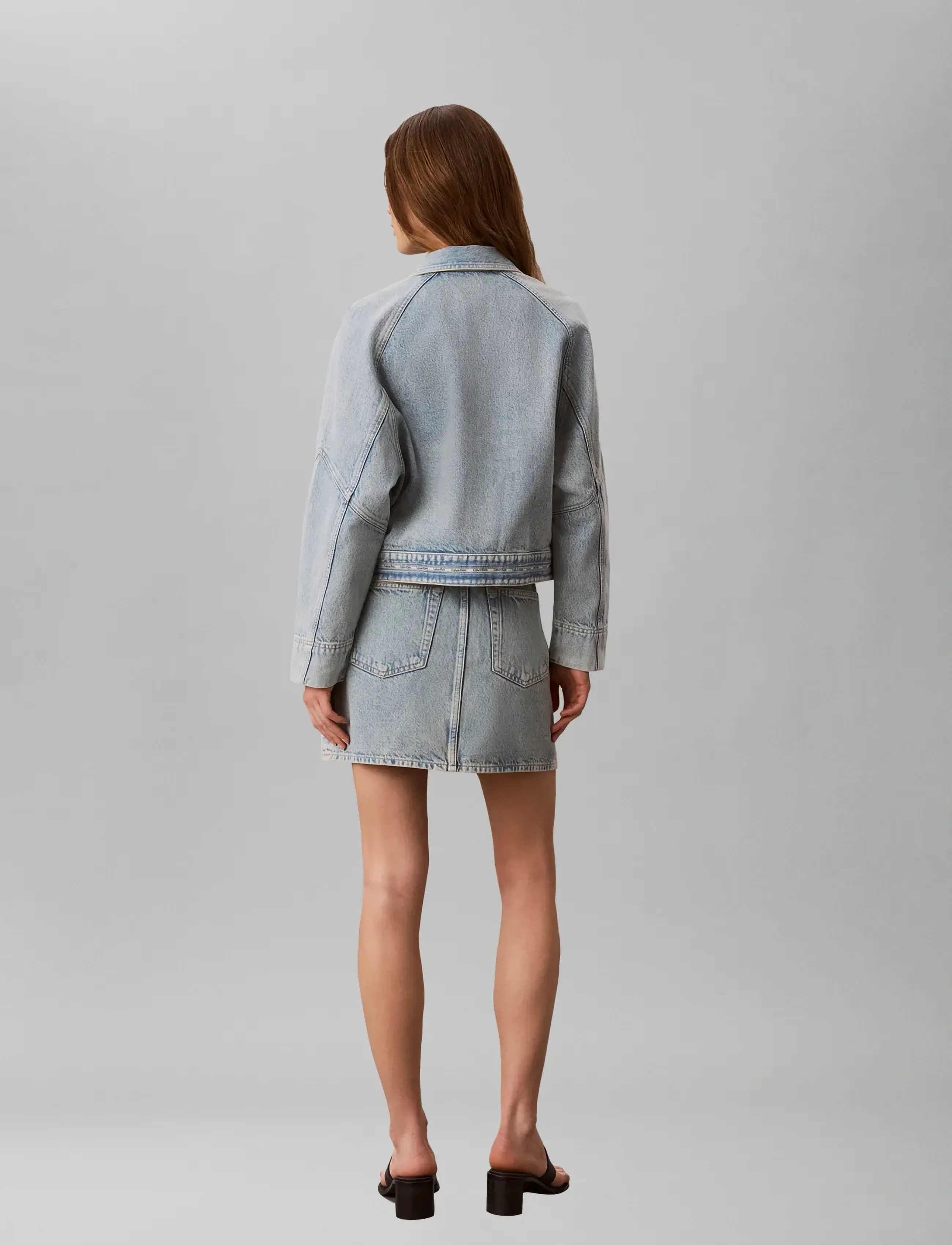 Calvin Klein Jeans - BRANDED MINI SKIRT FRESH WATER - denimnederdele - fresh water - 2