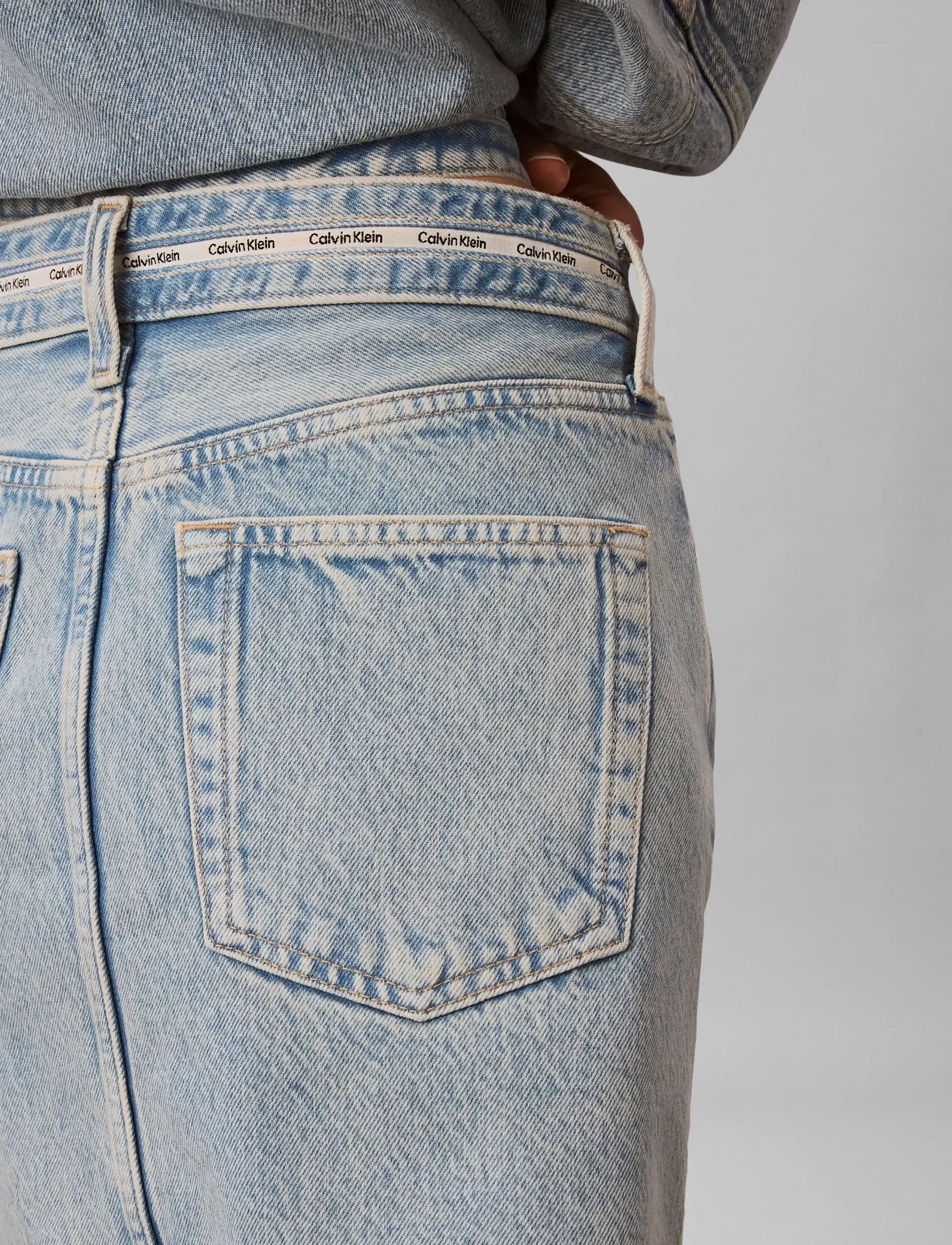 Calvin Klein Jeans - BRANDED MINI SKIRT FRESH WATER - denimnederdele - fresh water - 4