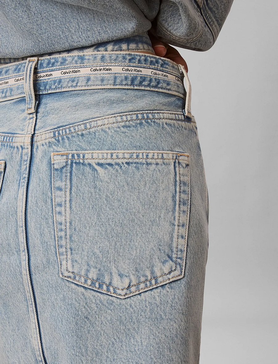 Calvin Klein Jeans - BRANDED MINI SKIRT FRESH WATER - jeansröcke - fresh water - 4