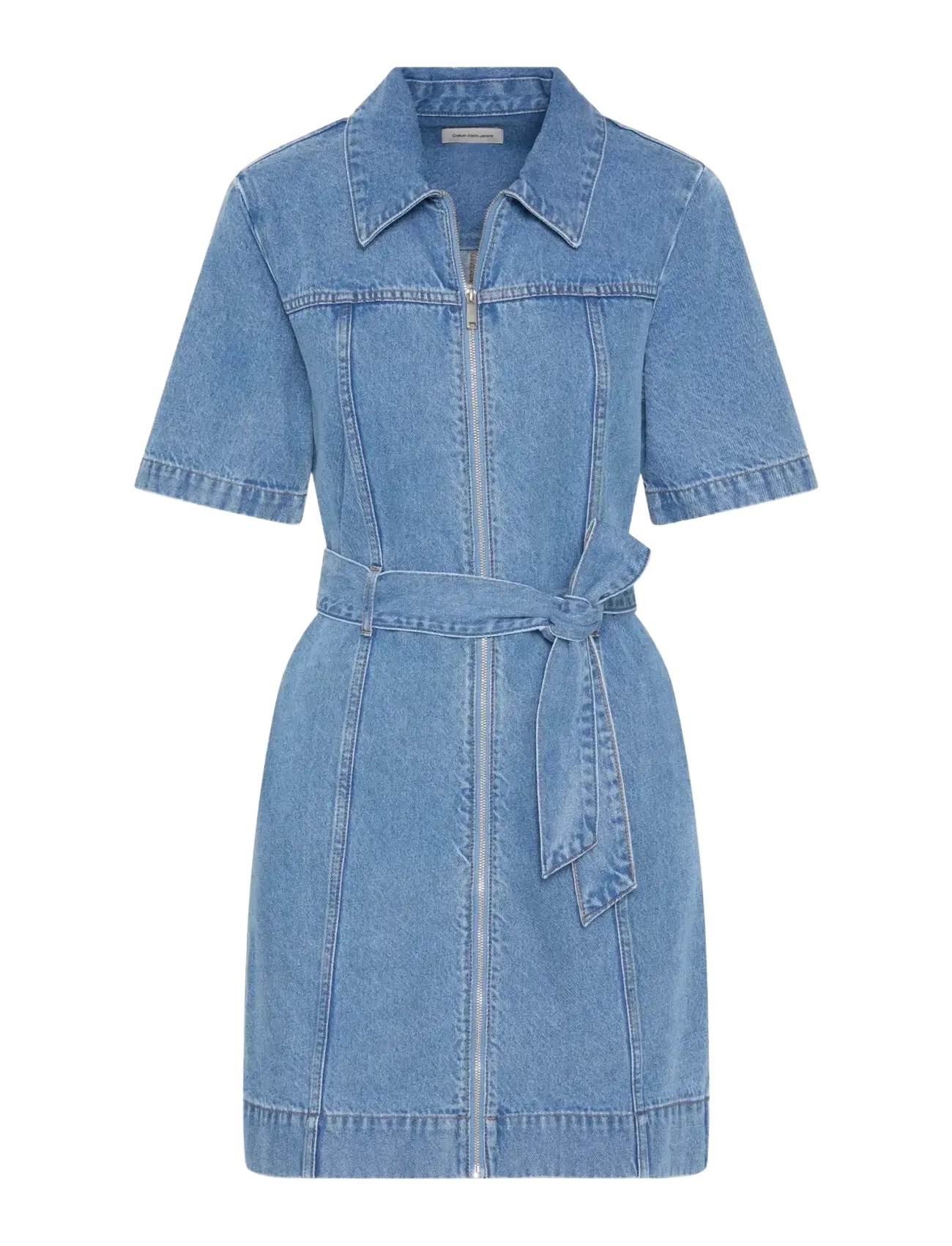 CALVIN KLEIN JEANS Belted Shirt Kleid Radio Blues Blau - XS - Damen