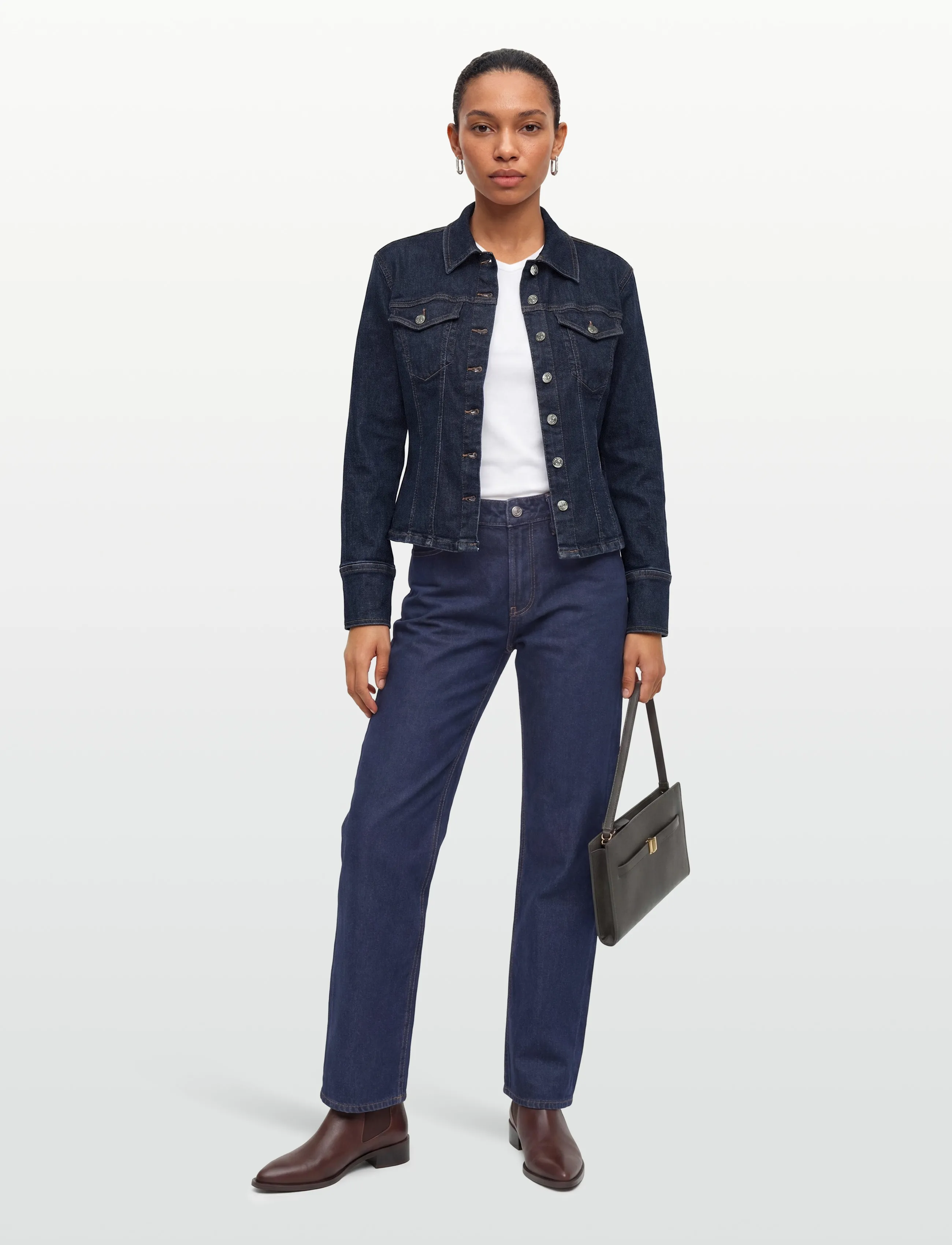 Calvin Klein Jeans SCULPT TRUCKER SHIRT CK CLASSIC - Everyday Style - CK CLASSIC RINSE / navy