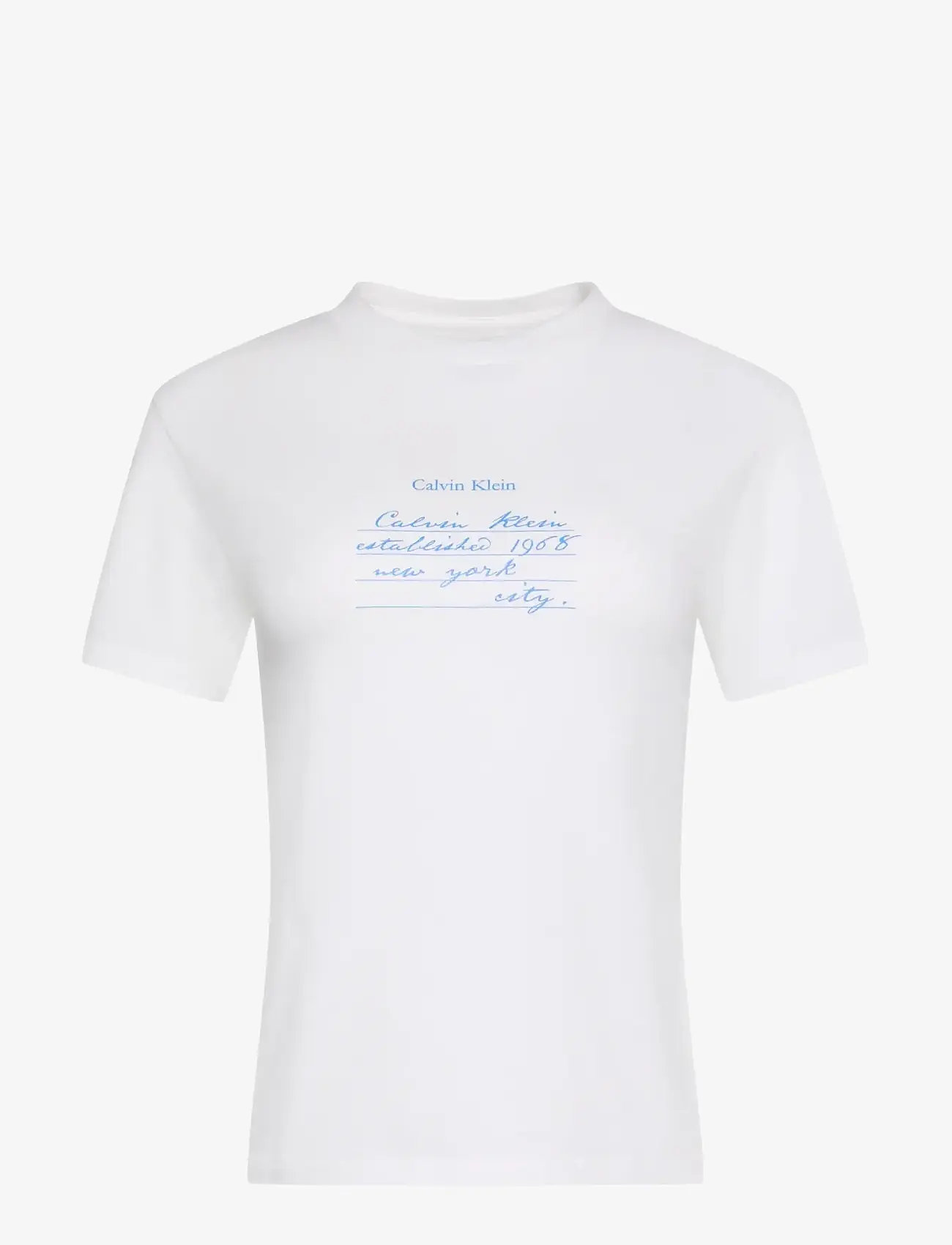 Calvin Klein Jeans - SS CLASSIC HANDWRITING LOGO TEE - t-shirts - bright white - 1