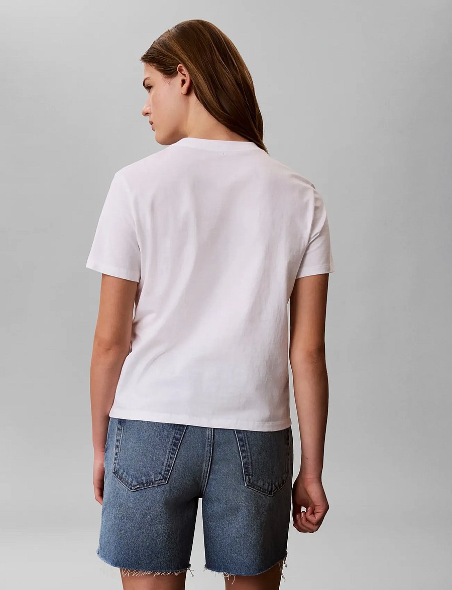 Calvin Klein Jeans - SS CLASSIC HANDWRITING LOGO TEE - t-särgid - bright white - 2