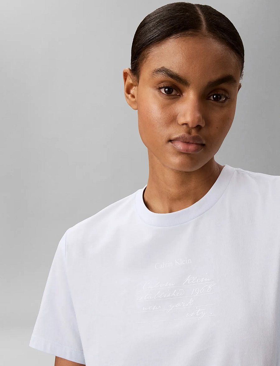 Calvin Klein Jeans - SS CLASSIC HANDWRITING LOGO TEE - t-särgid - plein air - 3