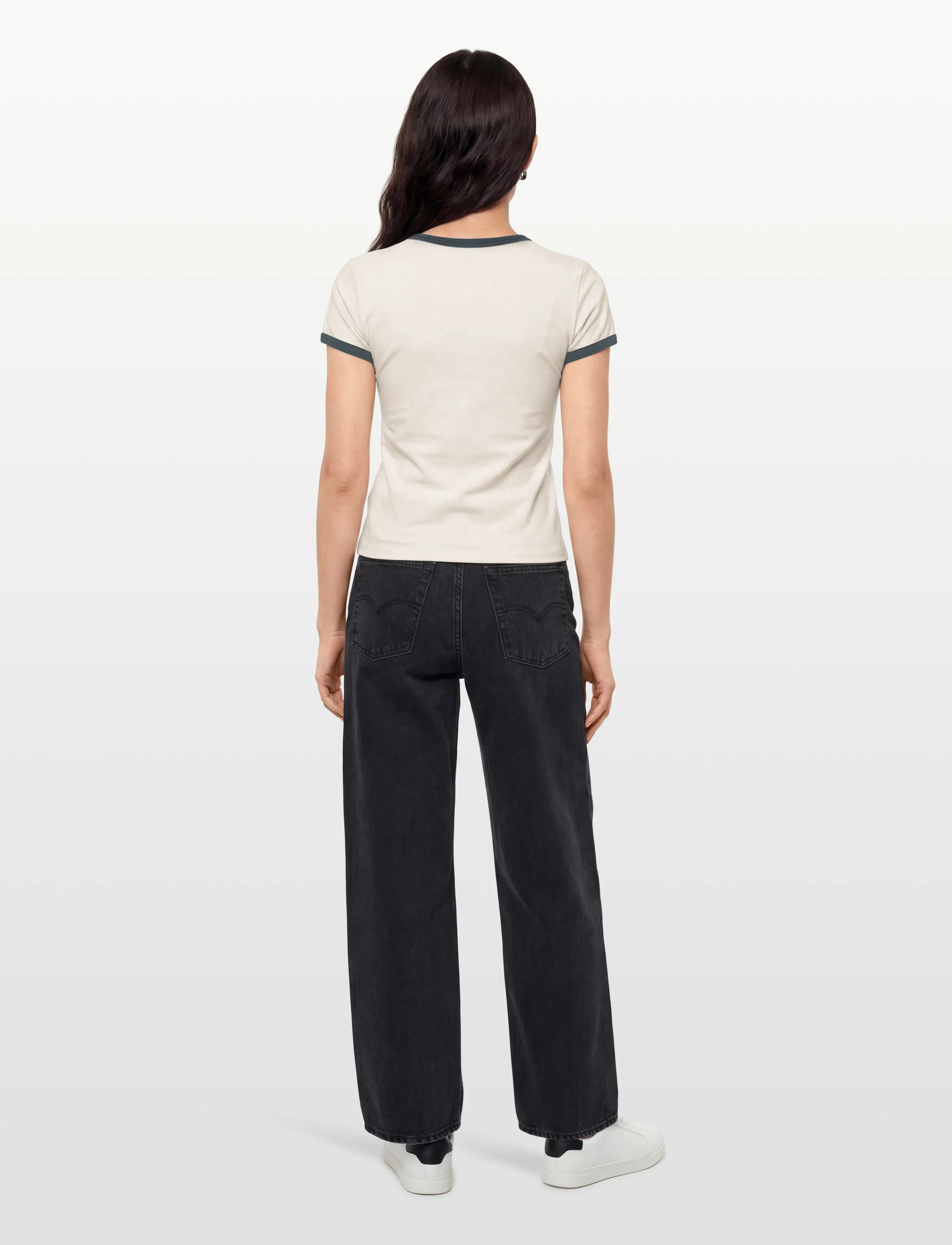 Calvin Klein Jeans - SS SLIM LOGO RINGER TEE - t-särgid - tofu - 4