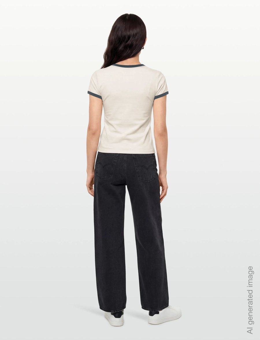Calvin Klein Jeans - SS SLIM LOGO RINGER TEE - t-shirts - tofu - 4