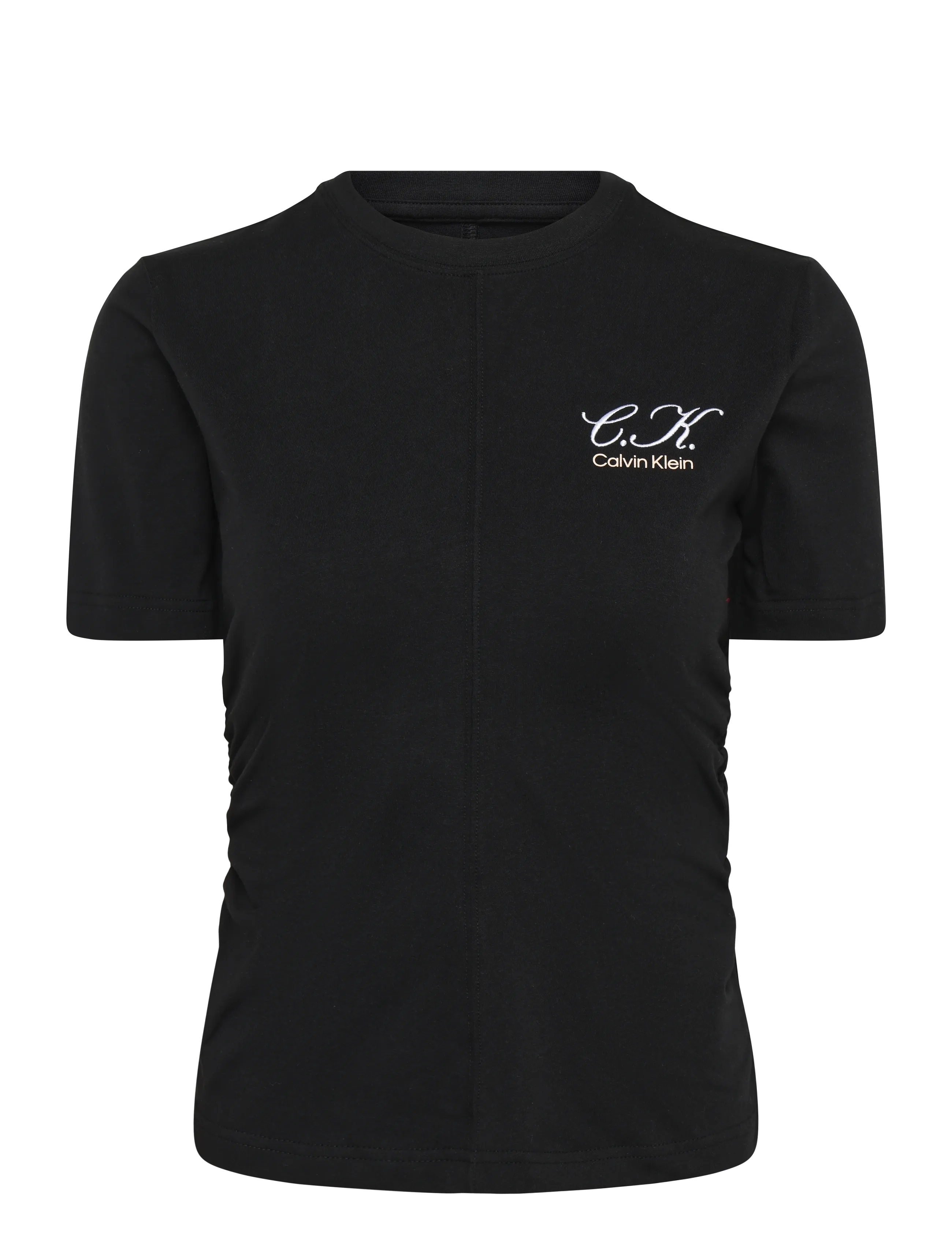 Calvin Klein Jeans - SS SLIM LOGO INITIAL TEE - t-shirts - black - 1