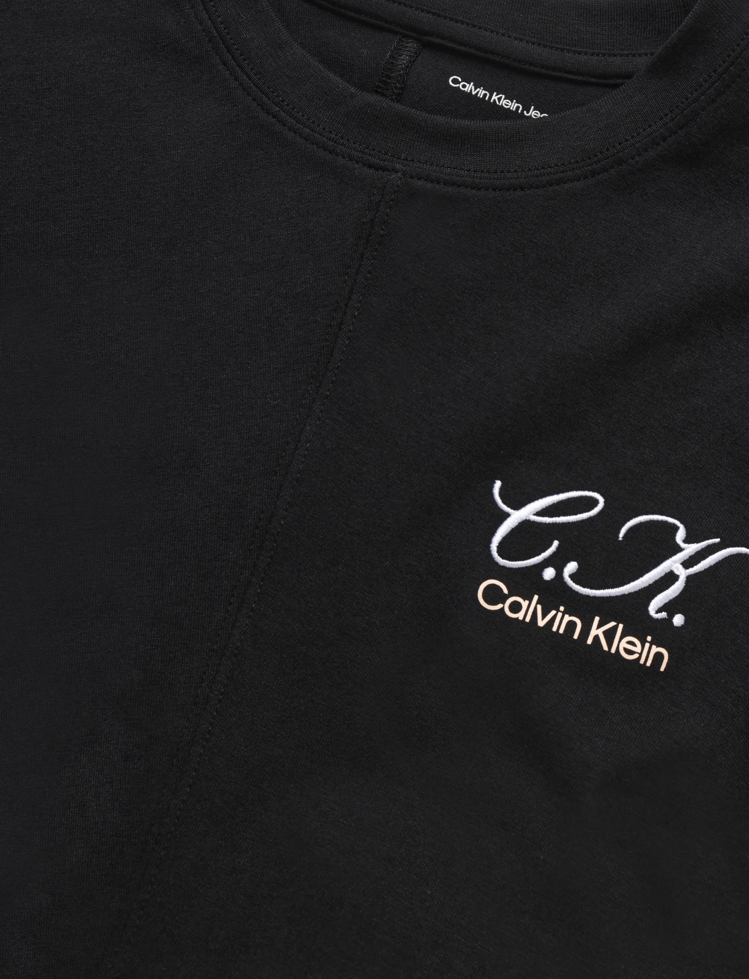 Calvin Klein Jeans - SS SLIM LOGO INITIAL TEE - t-shirts - black - 5
