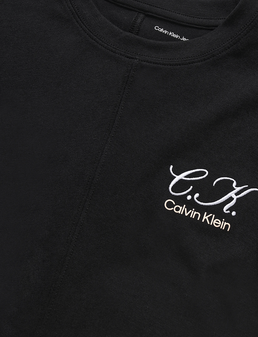 Calvin Klein Jeans - SS SLIM LOGO INITIAL TEE - t-shirts - black - 5