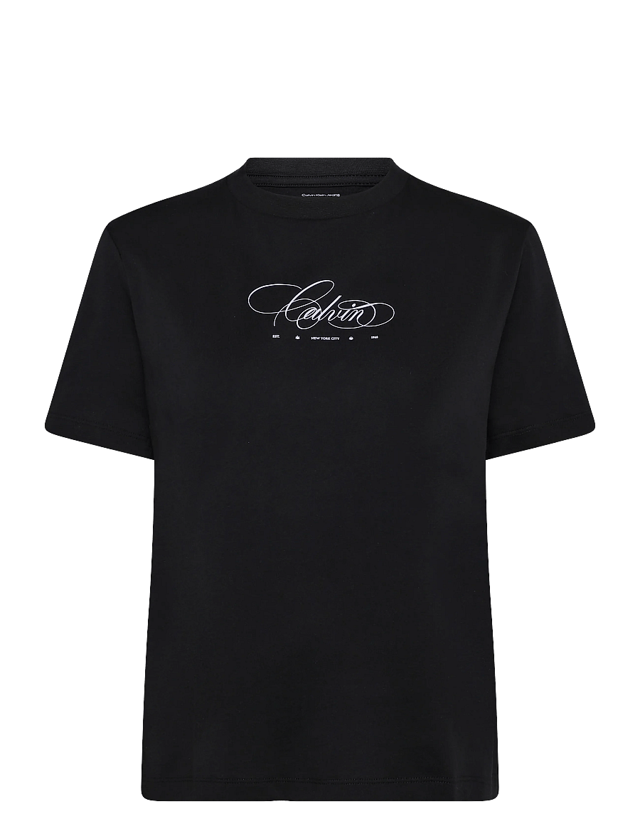 Calvin Klein Jeans - SS CLASSIC SCRIPT CALVIN TEE - t-shirts - black - 0