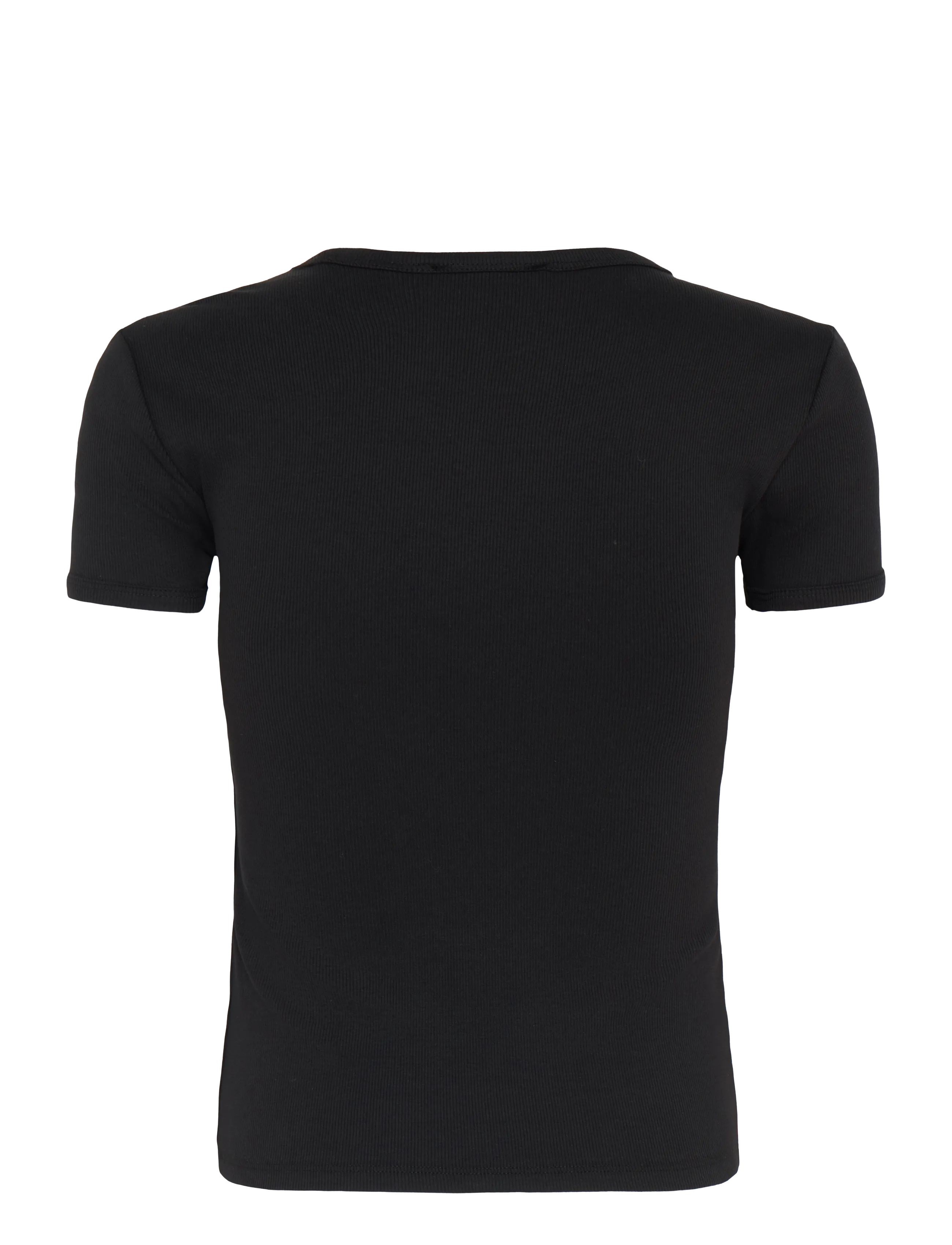 Calvin Klein Jeans - SS CONTOUR RIB LOGO RINGER TEE - black - 1