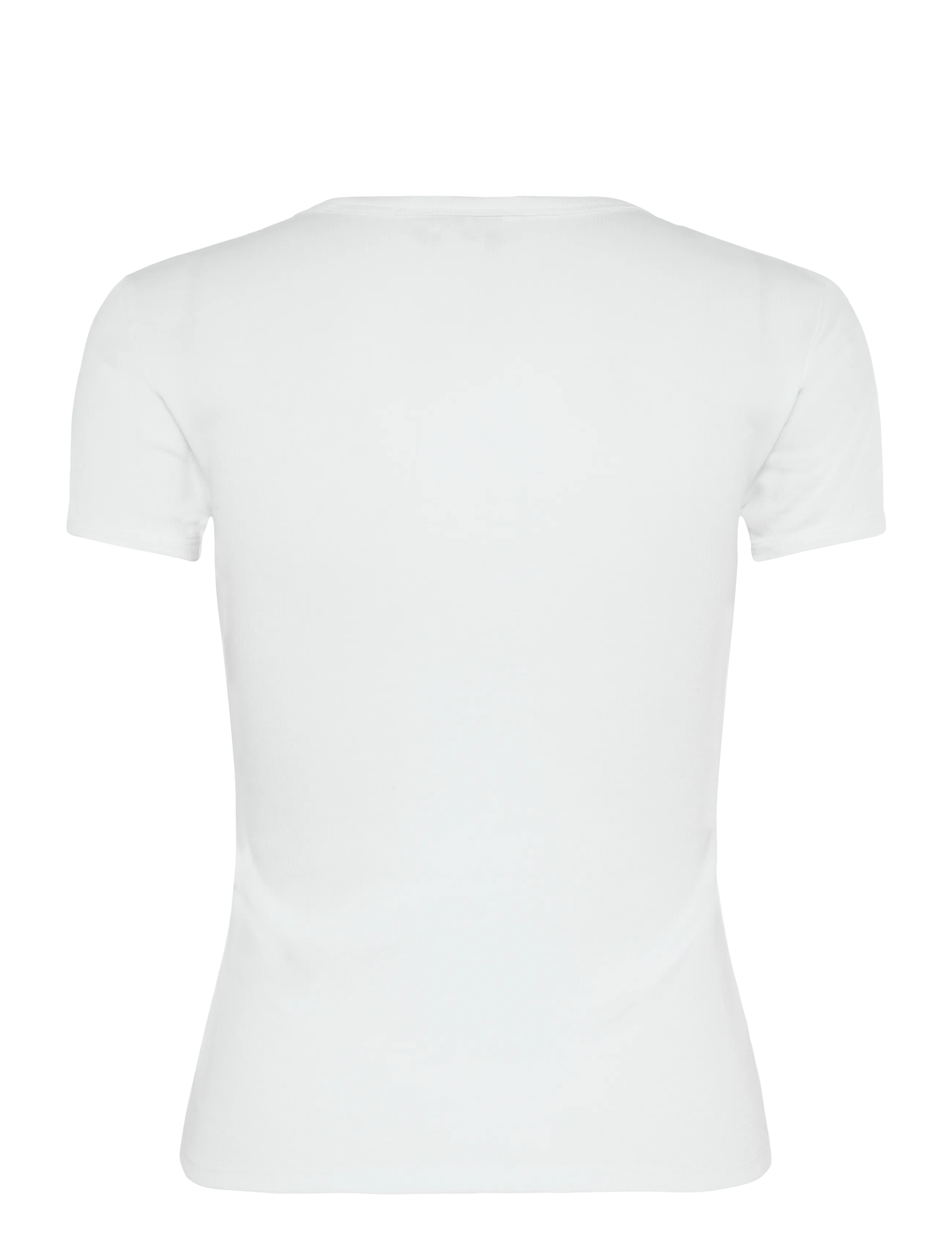 Calvin Klein Jeans - SS CONTOUR RIB LOGO RINGER TEE - bright white - 1