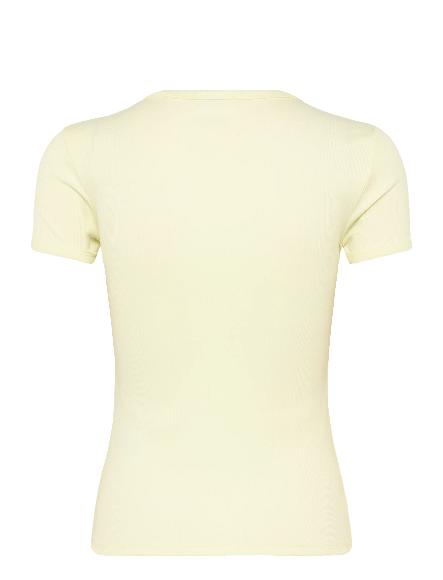 Calvin Klein Jeans - SS CONTOUR RIB LOGO RINGER TEE - t-shirts - green essence - 1