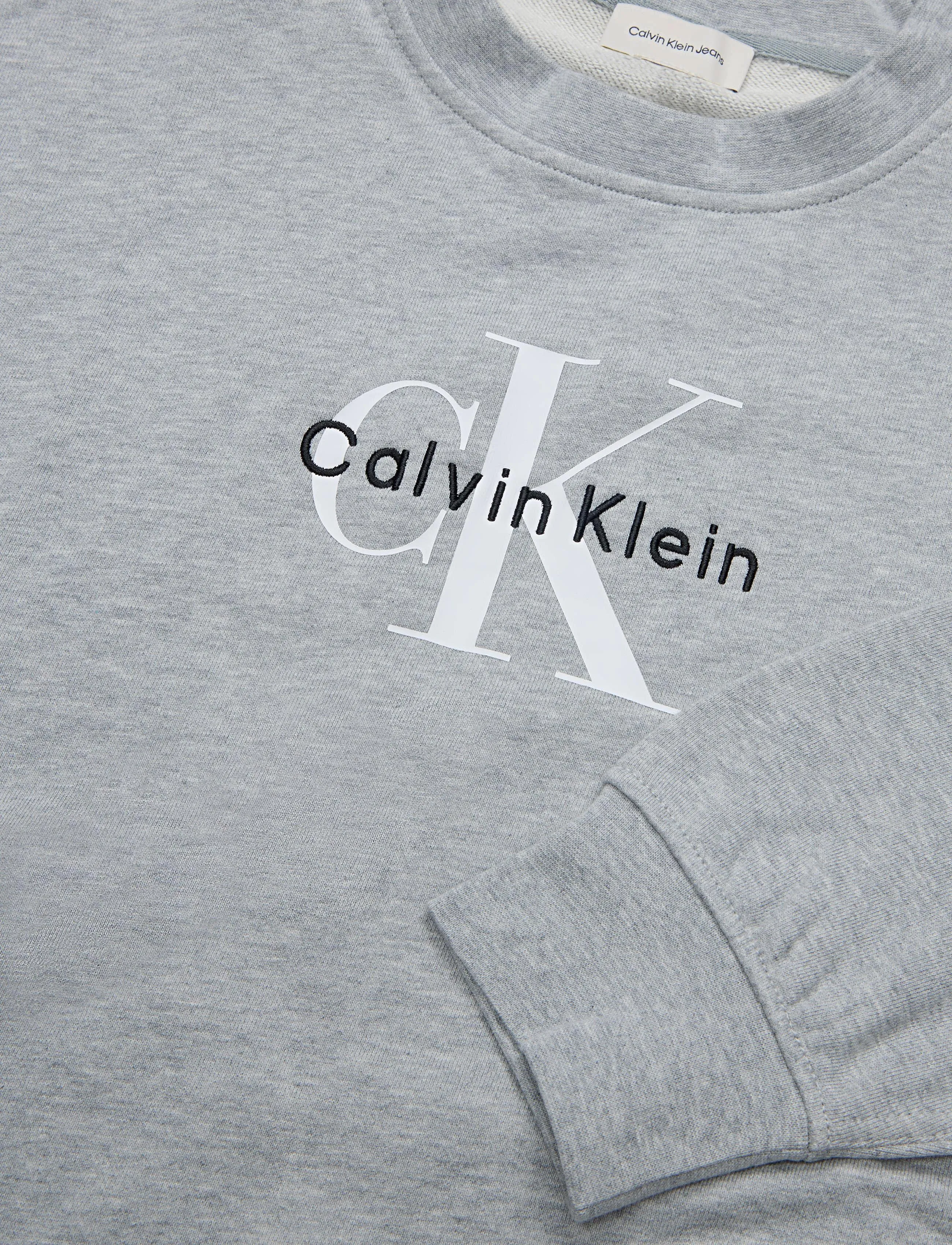 Calvin Klein Jeans - LS FRENCH TERRY MONOLOGO CREW - premium styles - heroic grey heather - 2