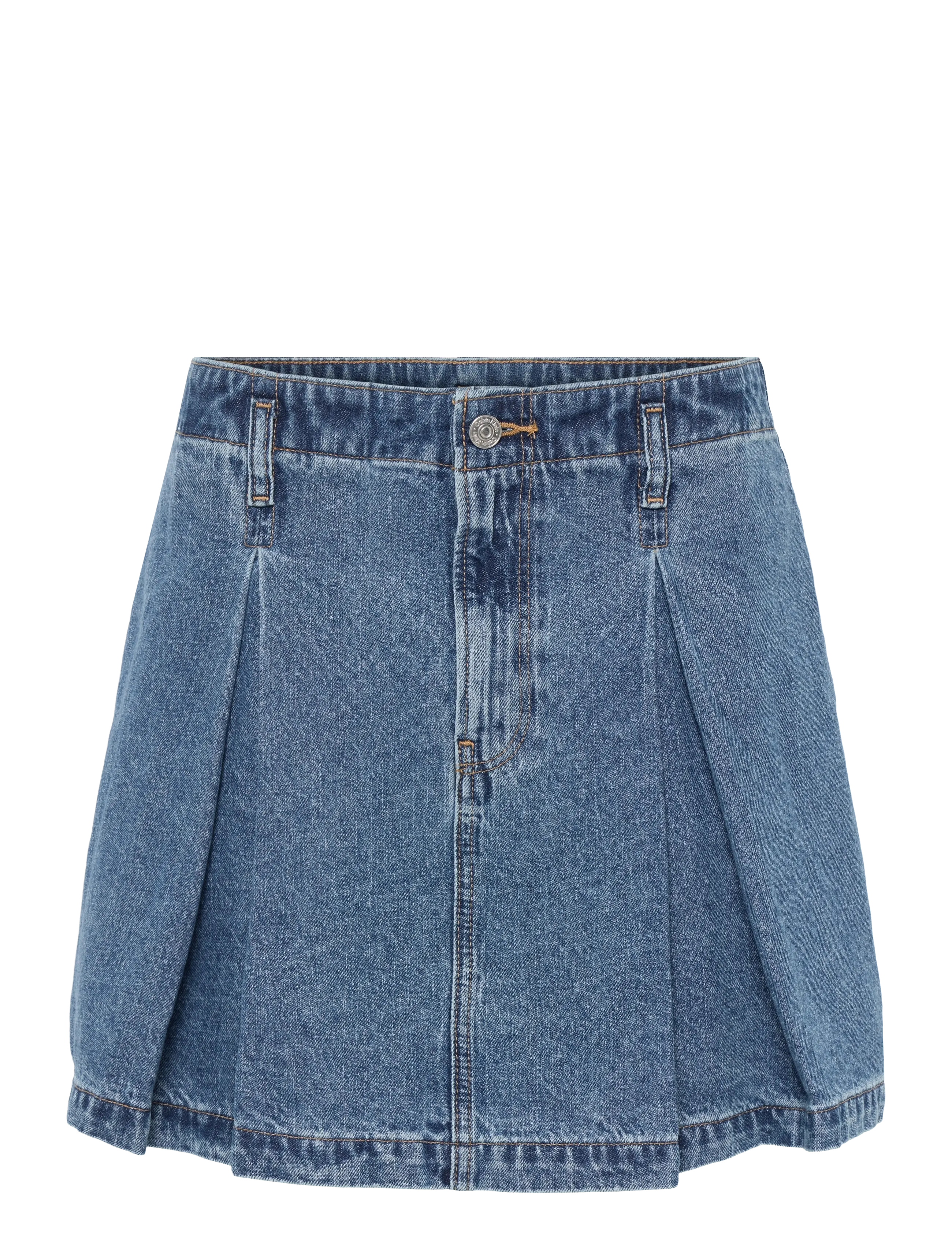 Calvin Klein Jeans PLEATED DENIM MINI SKIRT TINTED - Short skirts - TINTED AIRWAY / blue