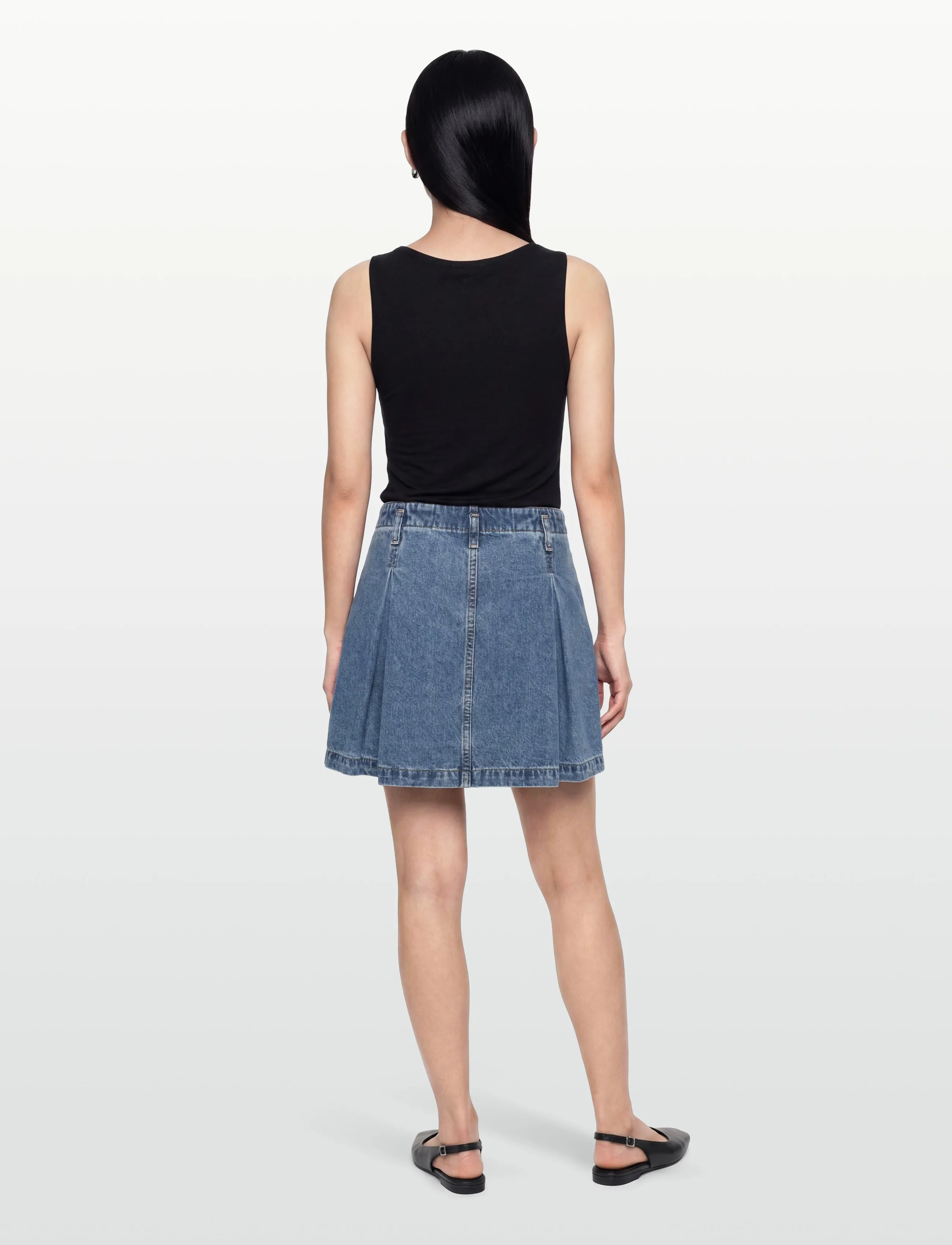 Calvin Klein Jeans - PLEATED DENIM MINI SKIRT TINTED - plisserede nederdele - tinted airway - 4