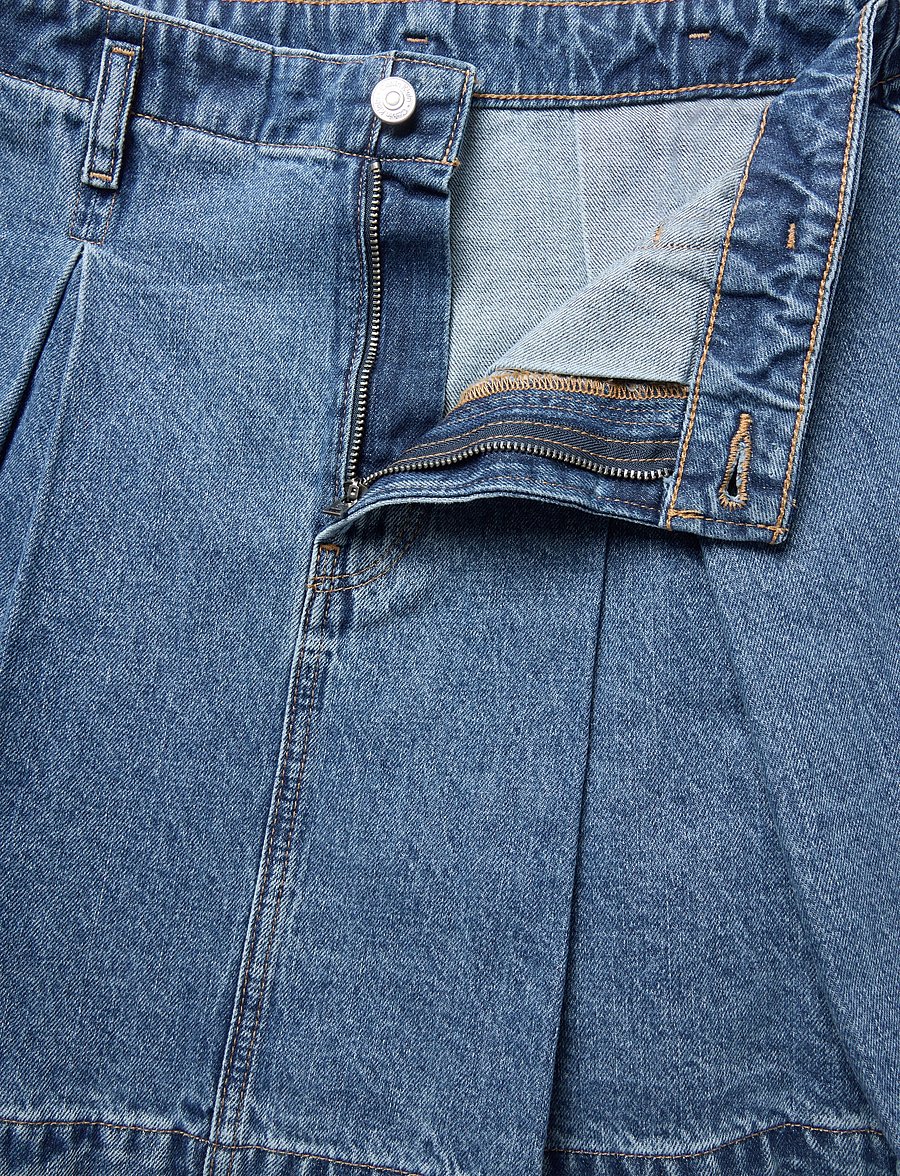 Calvin Klein Jeans - PLEATED DENIM MINI SKIRT TINTED - faltenröcke - tinted airway - 5