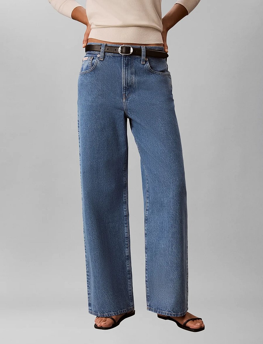 Calvin Klein Jeans - THE WIDE LEG RADIO BLUES - wide leg jeans - radio blues - 0