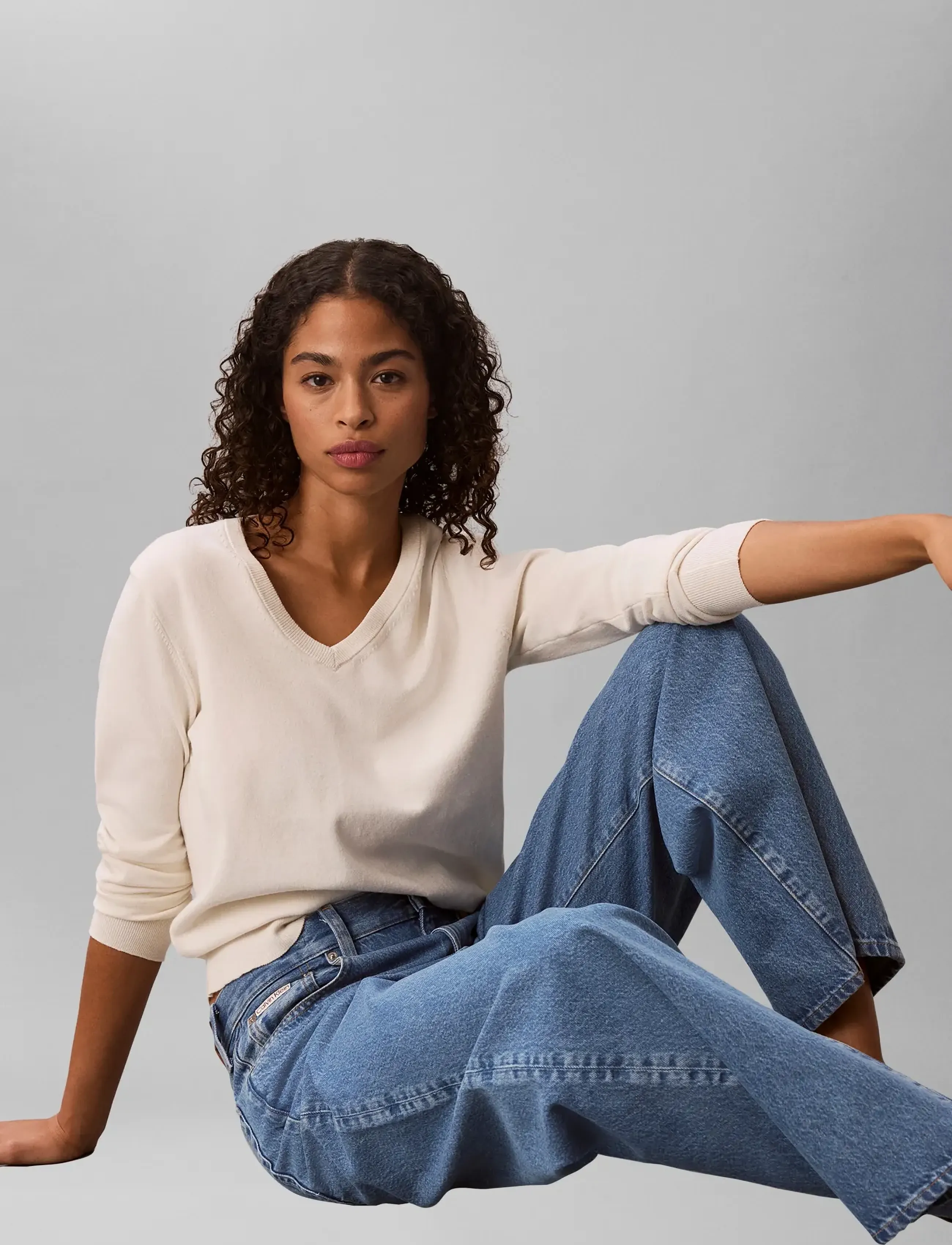 Calvin Klein Jeans - THE WIDE LEG RADIO BLUES - pantalons larges - radio blues - 4