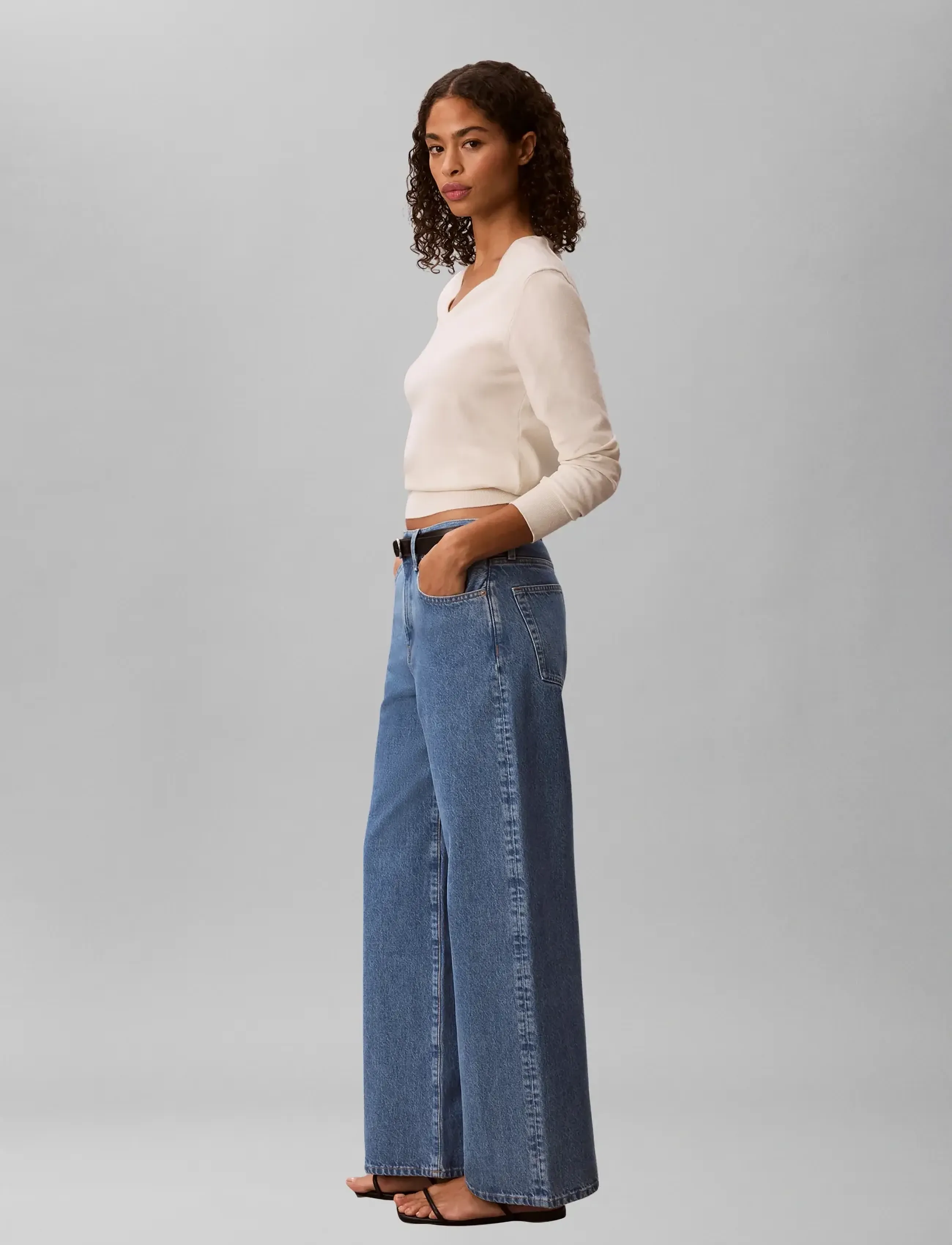 Calvin Klein Jeans The Wide Leg Radio Blues vida jeans dam – bild 5