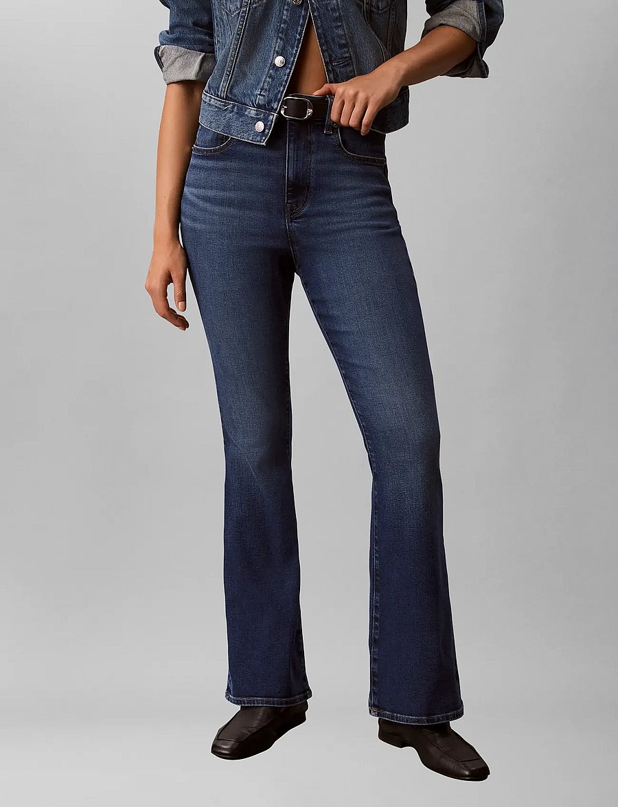 Calvin Klein Jeans - HIGH RISE FLARE MIDTOWN BLUE - flared jeans - midtown blue - 0