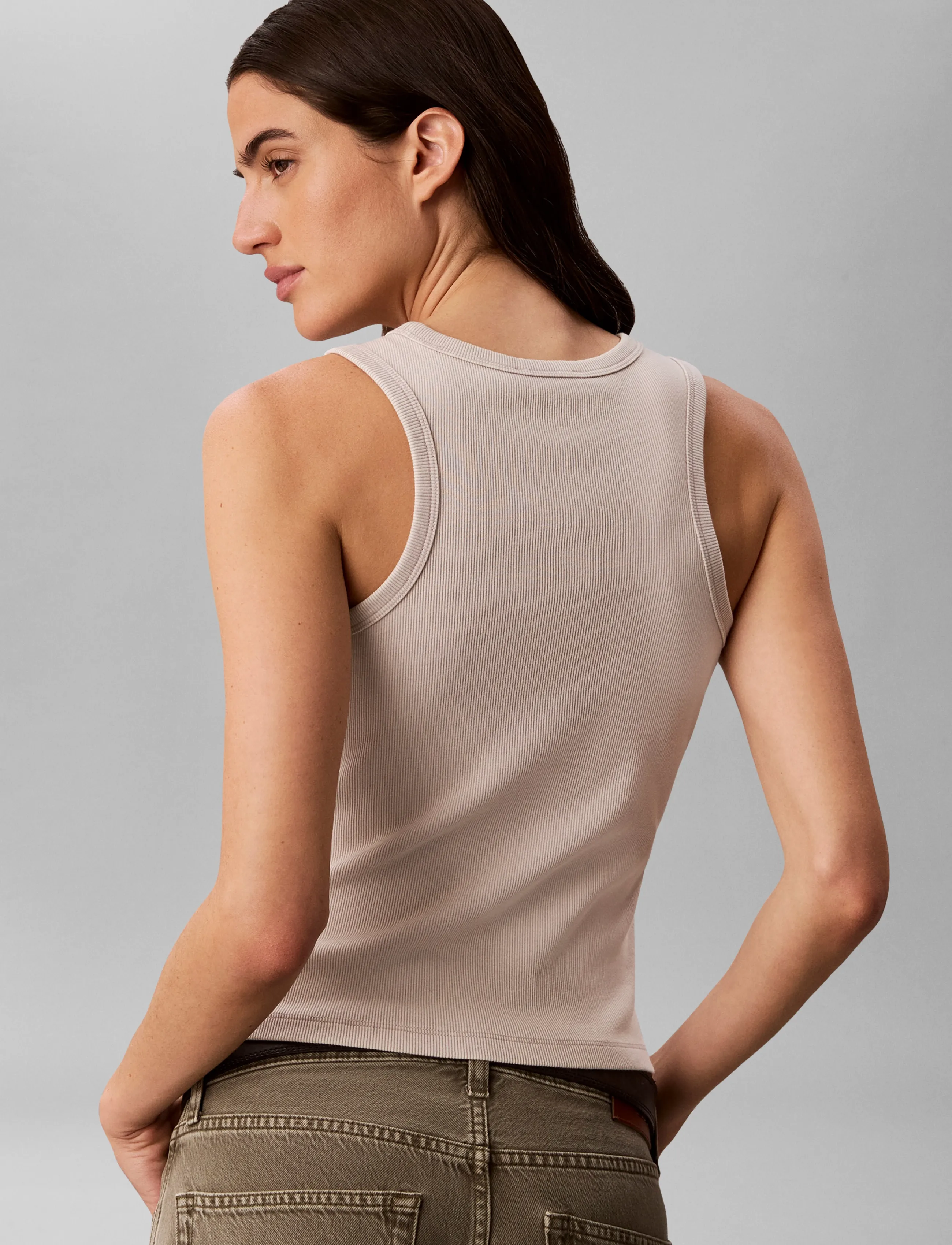 Calvin Klein Jeans - SL WOVEN LABEL TANK - WASHED - sleeveless tops - ashes of roses - 2
