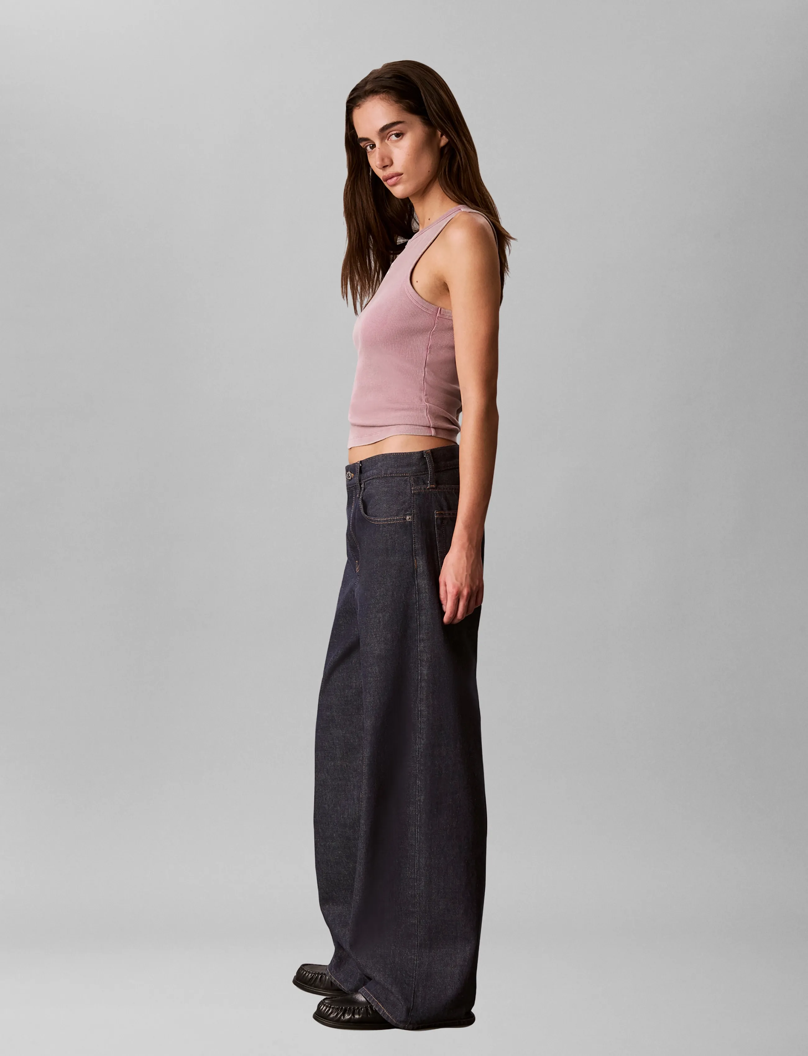 Calvin Klein Jeans Sl Woven Label Tank Washed linnen dam – bild 6