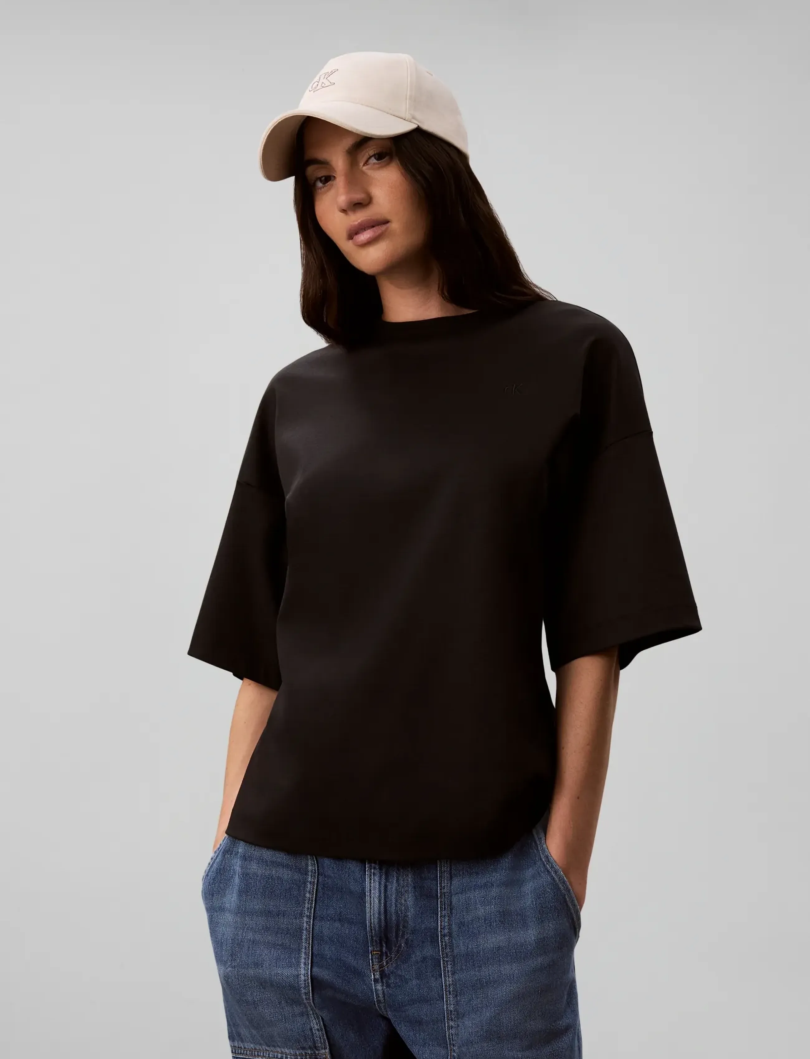 Calvin Klein Jeans - SS DBL MERCERIZED CINCH BACK TEE - black - 3
