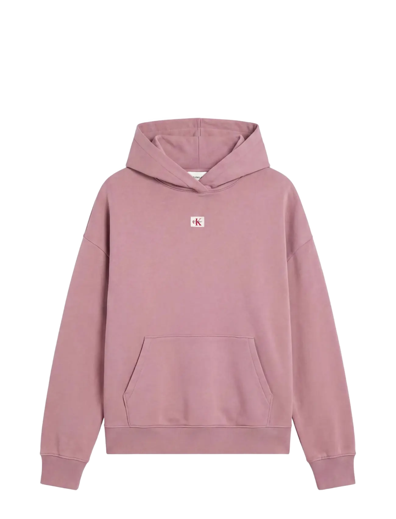 Calvin Klein Jeans LS WOVEN LABEL TERRY PO HOODIE - - Tøj - DUSKY ORCHID / pink/rose