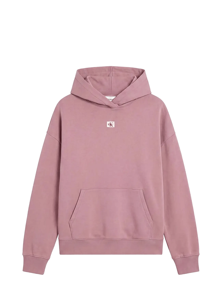 Calvin Klein Jeans - LS WOVEN LABEL TERRY PO HOODIE - - hættetrøjer - dusky orchid - 1