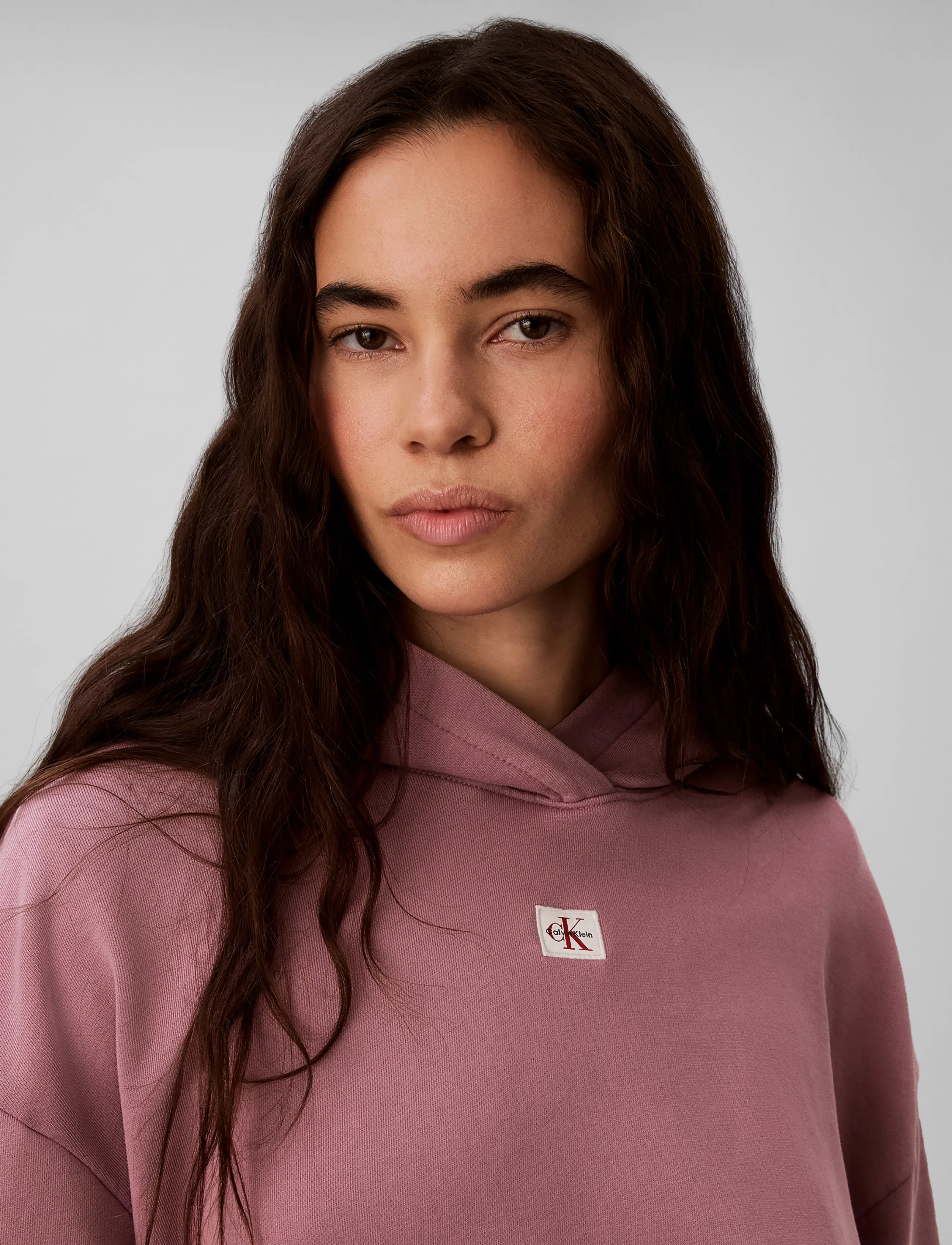 Calvin Klein Jeans - LS WOVEN LABEL TERRY PO HOODIE - - hættetrøjer - dusky orchid - 4
