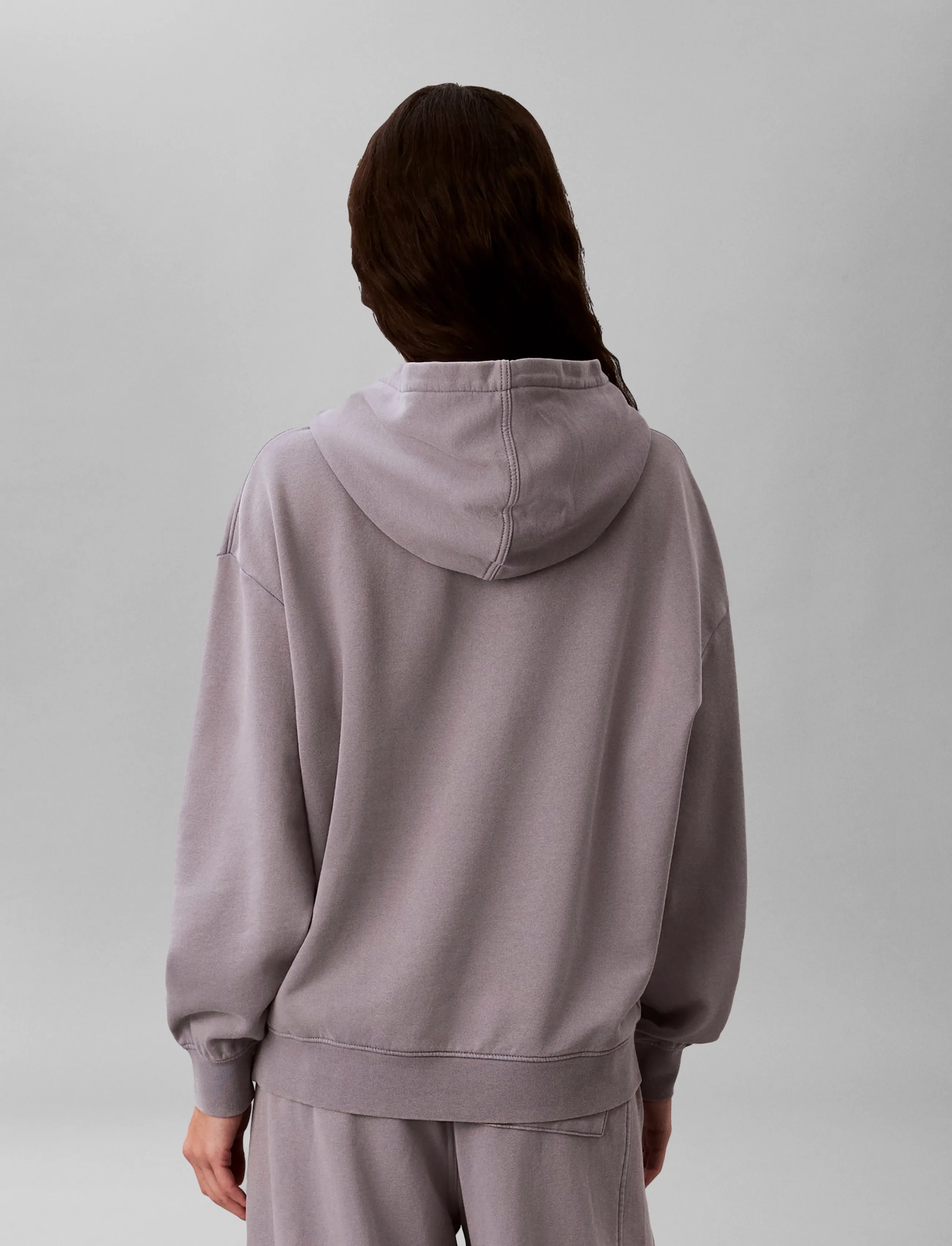 Calvin Klein Jeans - LS WOVEN LABEL TERRY PO HOODIE - - hættetrøjer - quicksilver - 2
