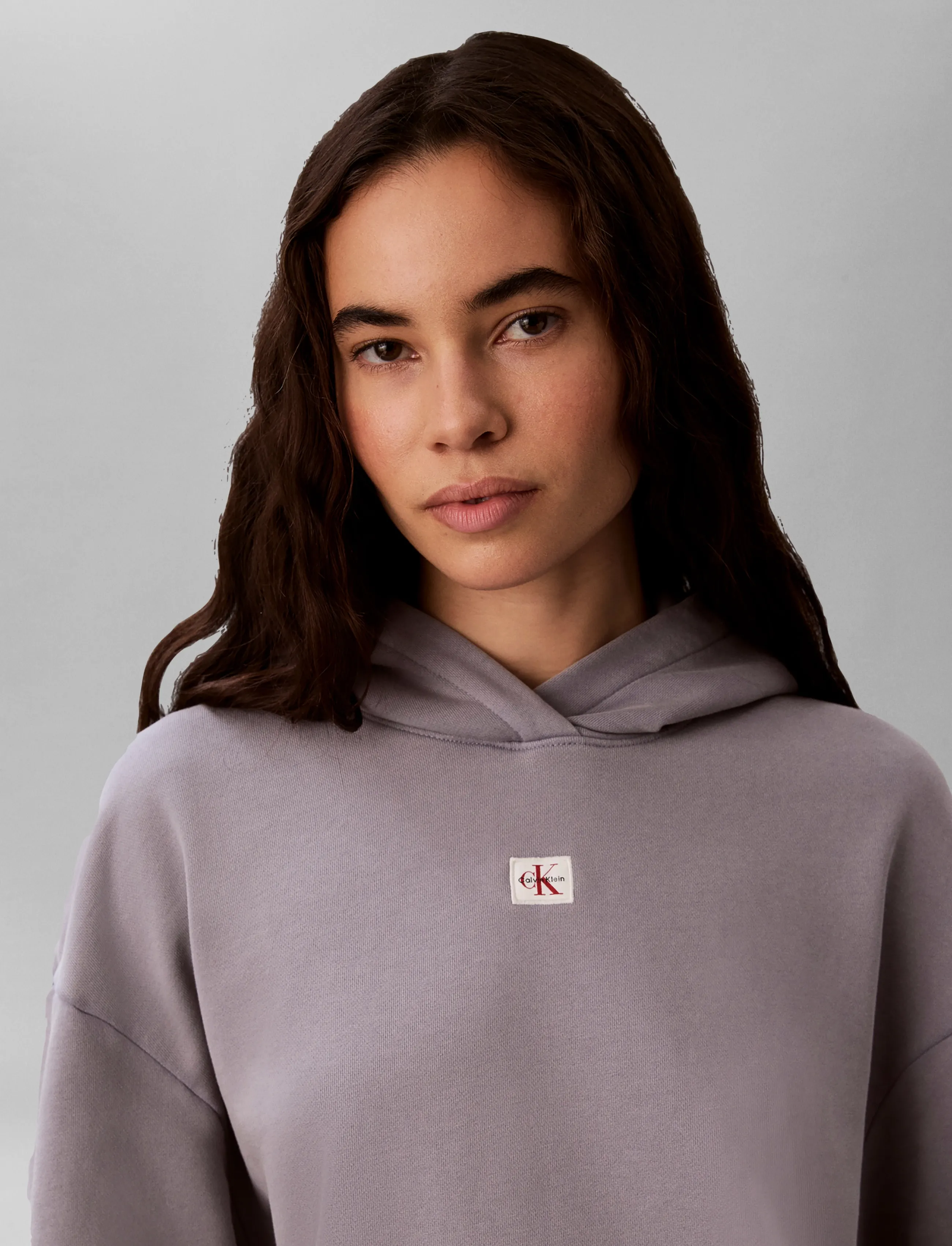 Calvin Klein Jeans - LS WOVEN LABEL TERRY PO HOODIE - - hættetrøjer - quicksilver - 4
