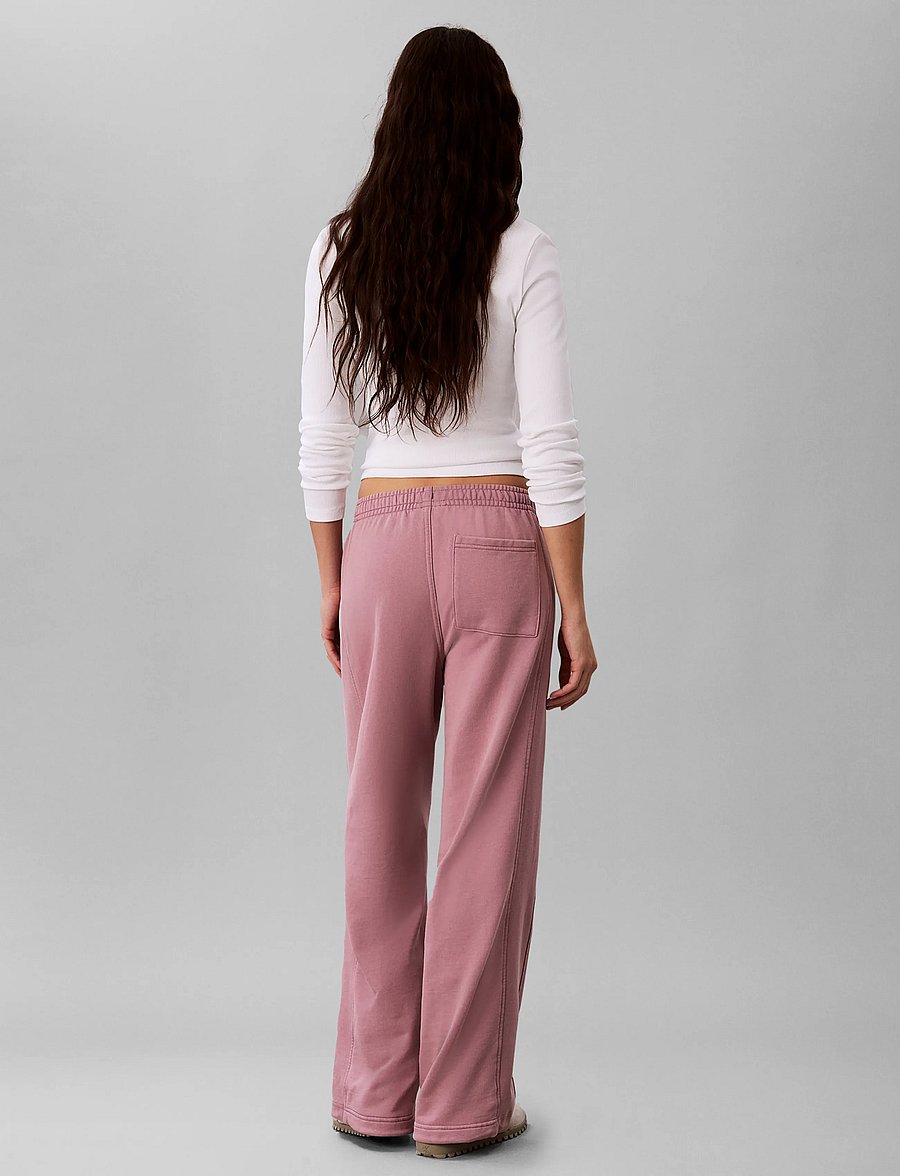 Calvin Klein Jeans - WOVEN LABEL TERRY PANT - WASHED - igapäevane stiil - dusky orchid - 2