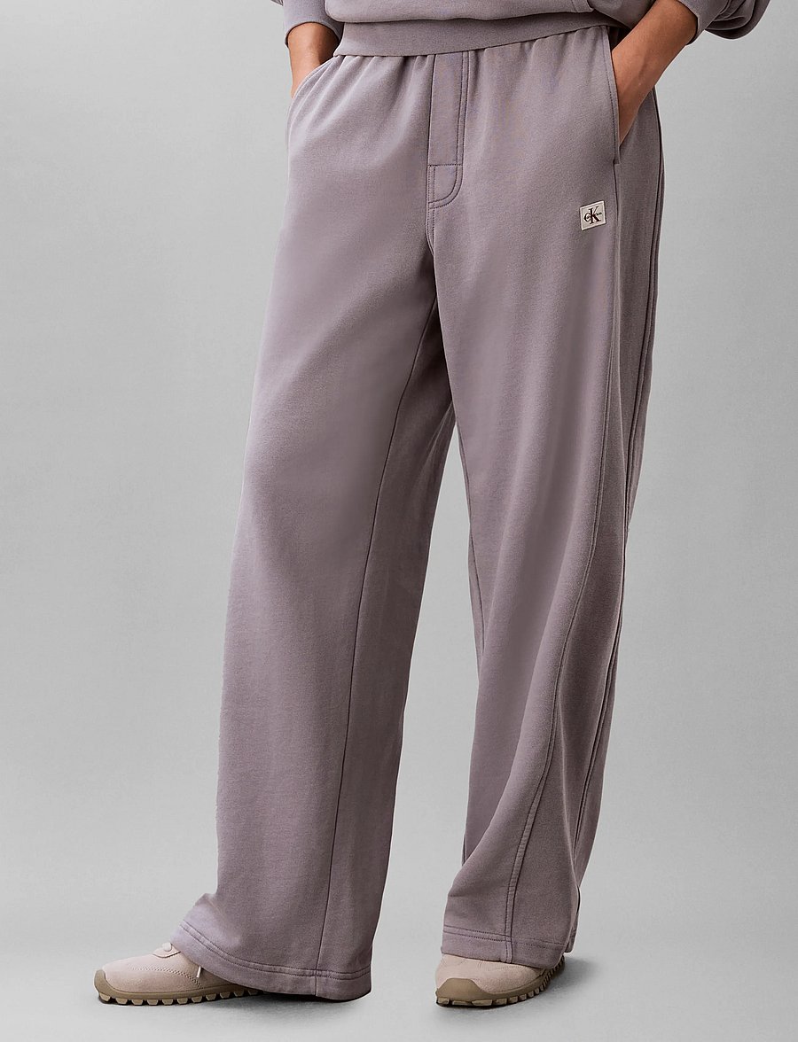Calvin Klein Jeans - WOVEN LABEL TERRY PANT - WASHED - hverdags stil - quicksilver - 3