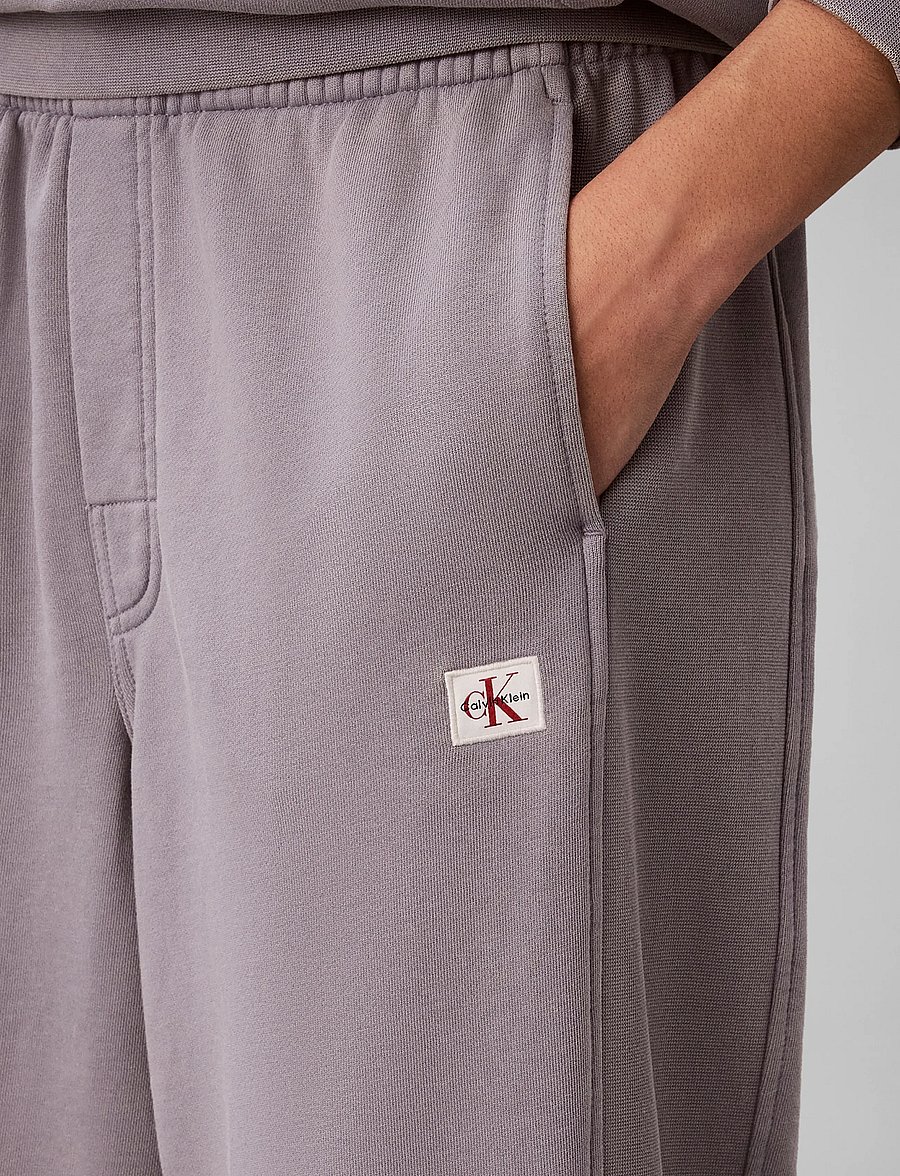 Calvin Klein Jeans - WOVEN LABEL TERRY PANT - WASHED - hverdags stil - quicksilver - 4