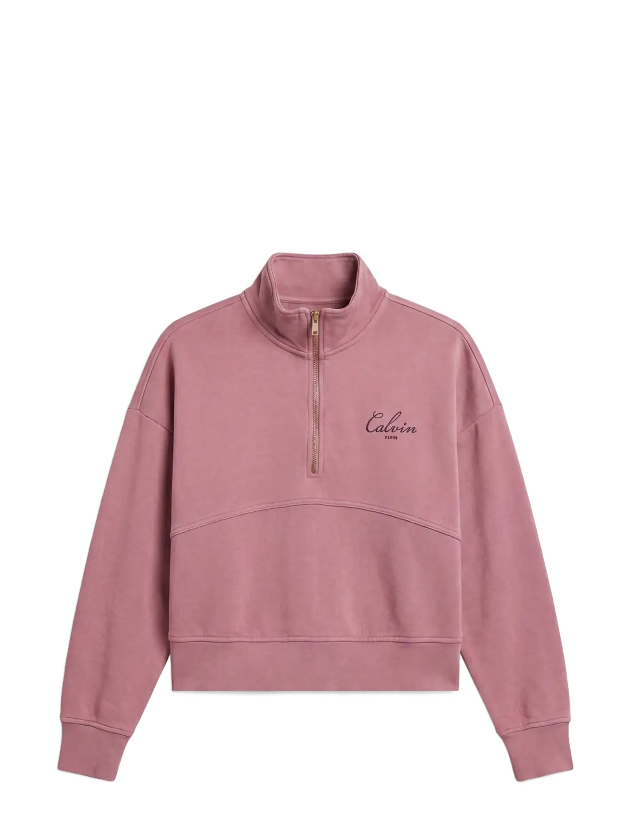 Calvin Klein Jeans LS FRENCH TERRY INDIGO WASH QZ - Joggingpeysur - DUSKY ORCHID / pink/rose