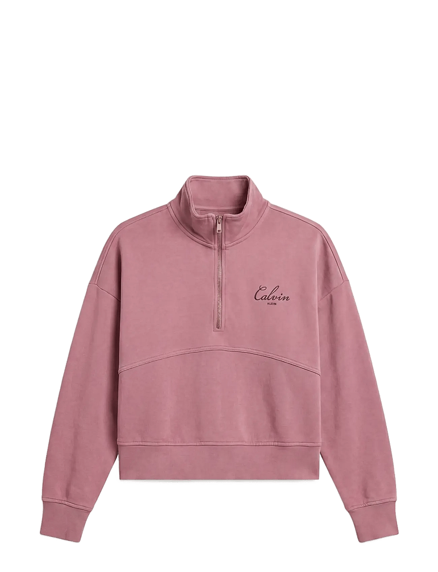 Calvin Klein Jeans - LS FRENCH TERRY INDIGO WASH QZ - sweatshirts - dusky orchid - 1