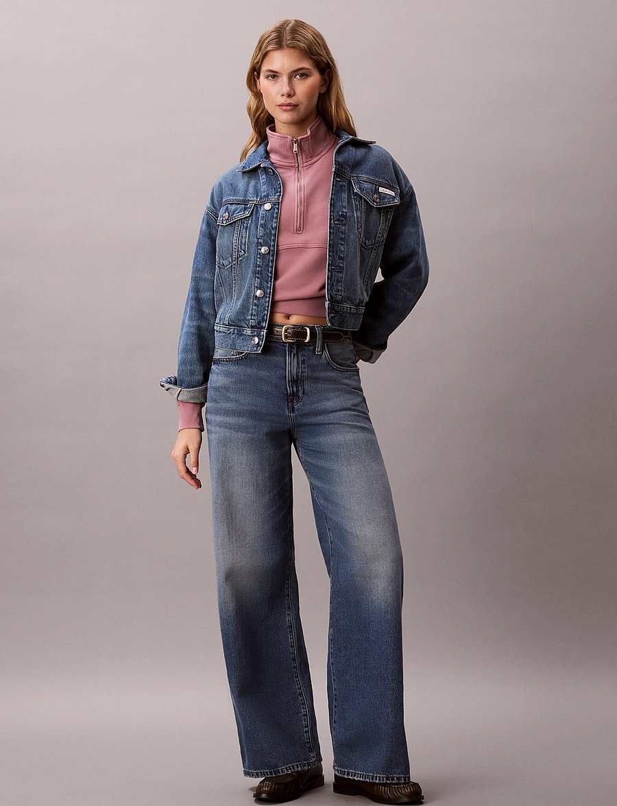 Calvin Klein Jeans - LS FRENCH TERRY INDIGO WASH QZ - sweatshirts - dusky orchid - 0
