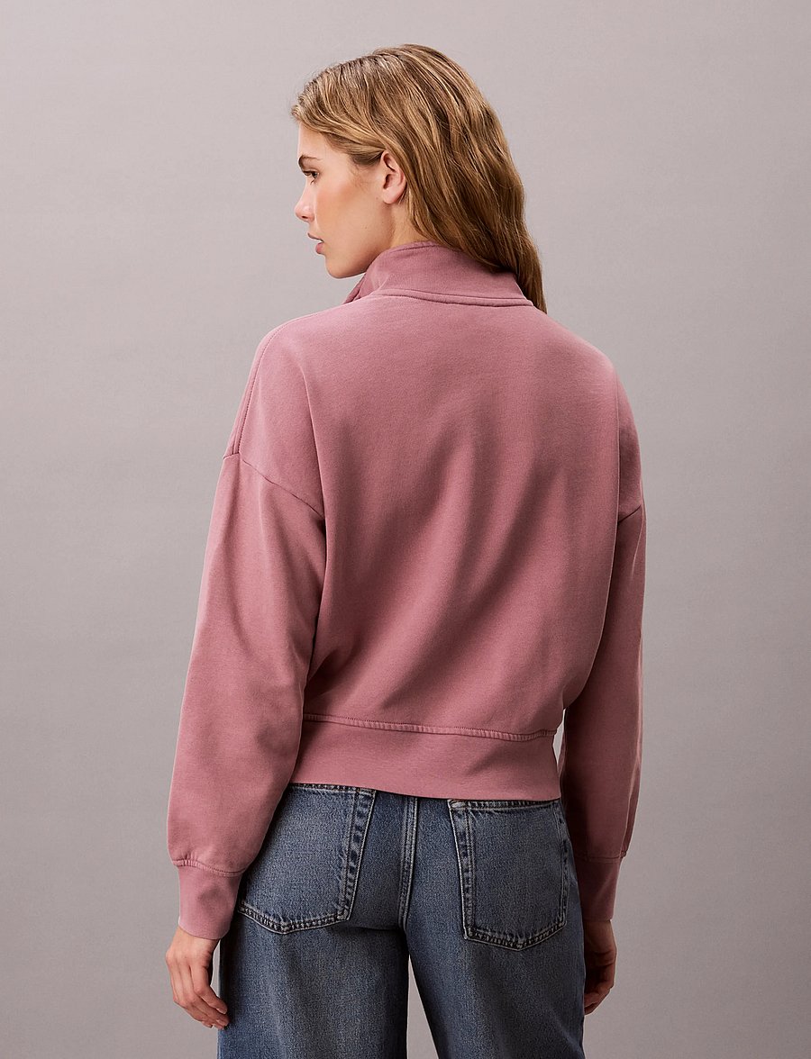 Calvin Klein Jeans - LS FRENCH TERRY INDIGO WASH QZ - sweatshirts - dusky orchid - 2
