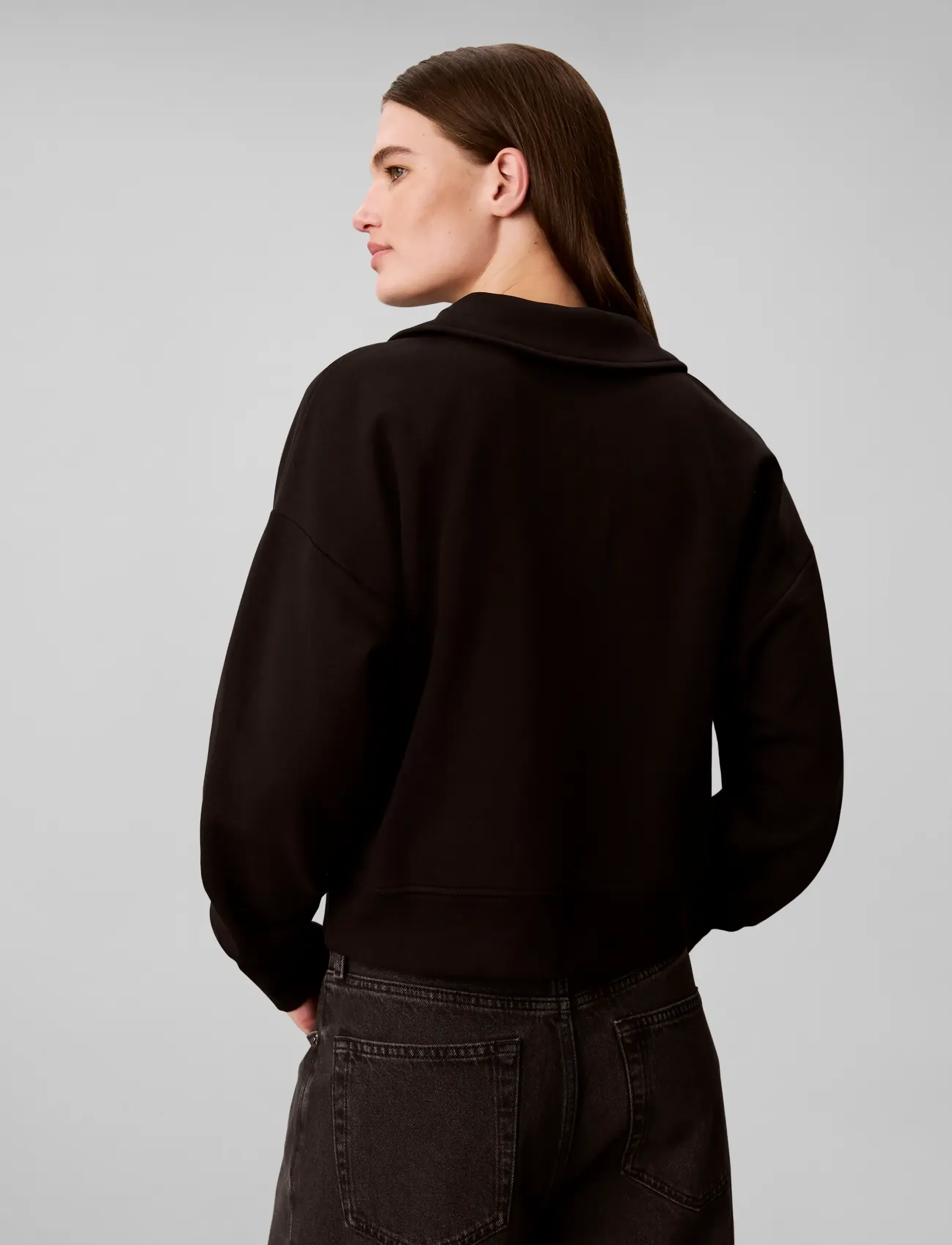 Calvin Klein Jeans Ls Monologo French Terry Top tröjor dam – bild 2