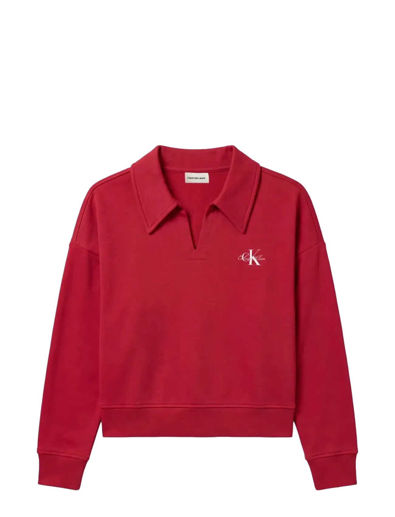 Calvin Klein Jeans LS MONOLOGO FRENCH TERRY TOP - Kvinnor - RIO RED / red