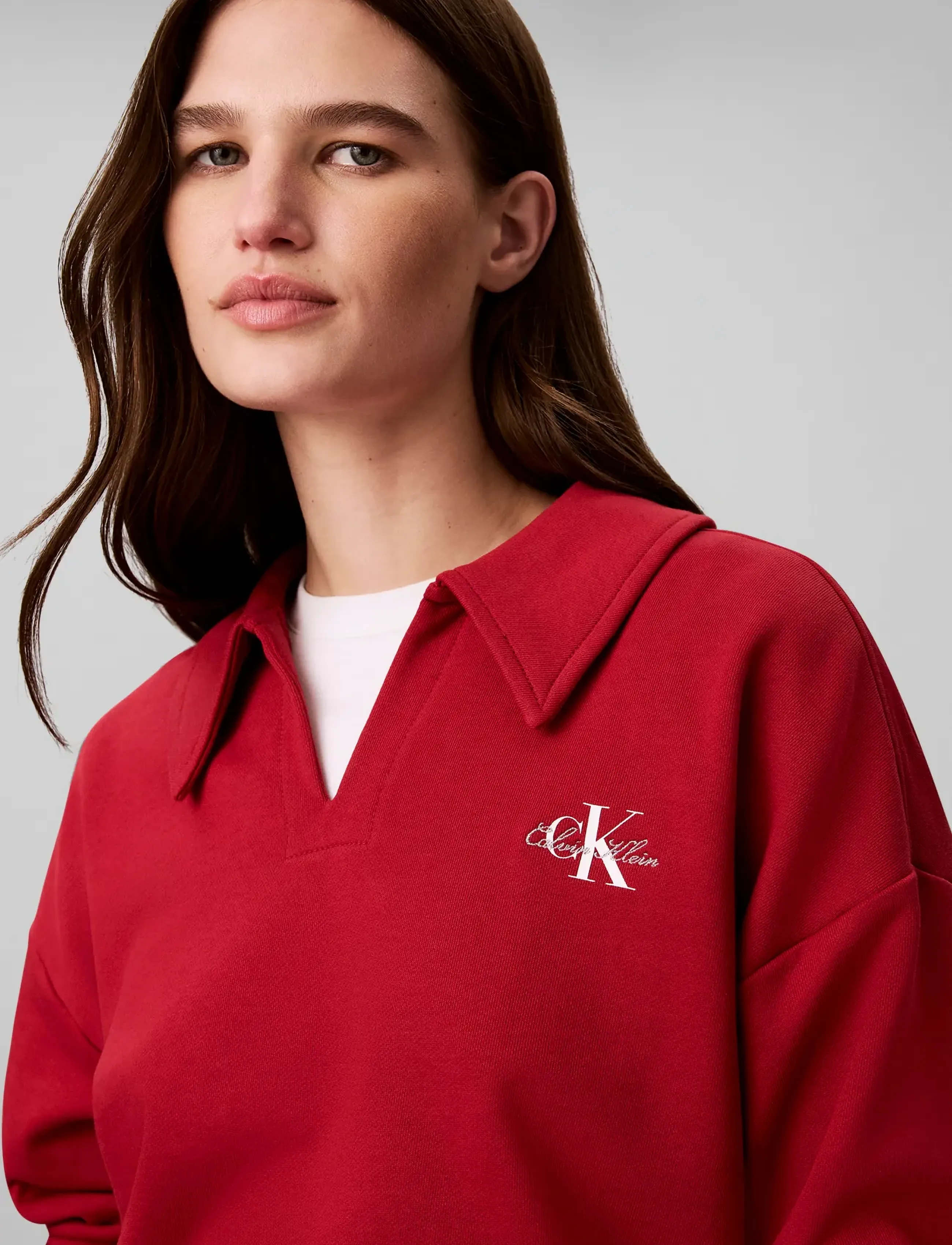 Calvin Klein Jeans Ls Monologo French Terry Top tröjor dam – bild 4