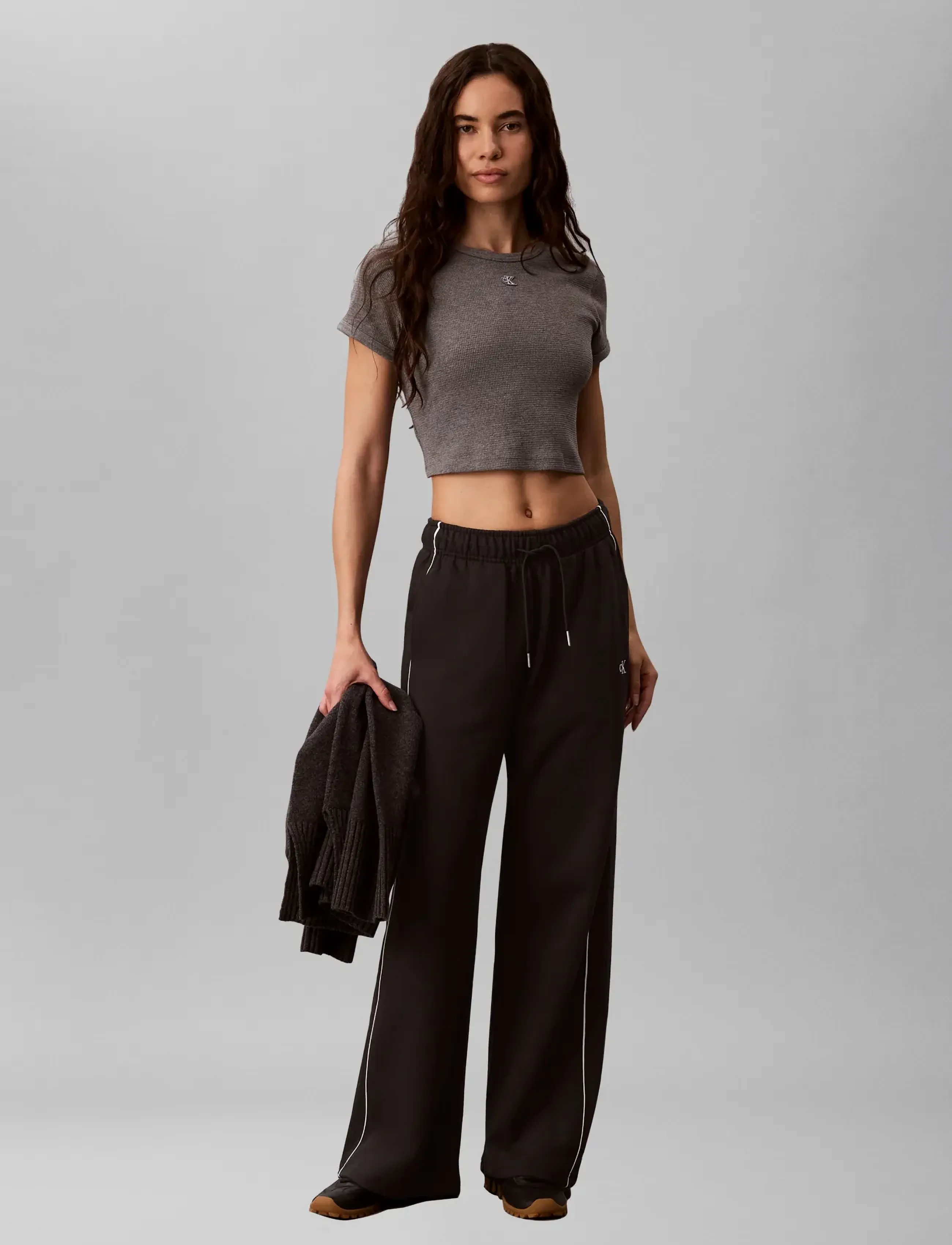 Calvin Klein Jeans - MONOGRAM TERRY CONTRAST PIPING P - black - 0