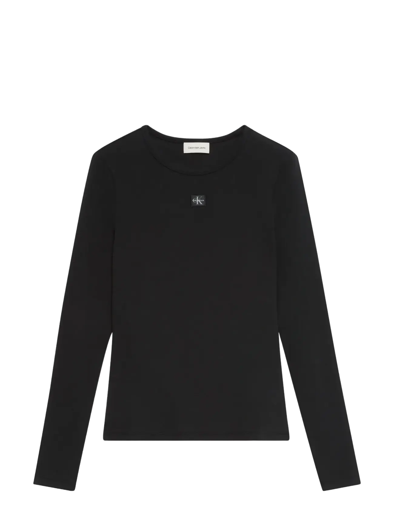 Calvin Klein Jeans - LS WOVEN LABEL SENSUAL DETAIL TO - long-sleeved tops - black - 1