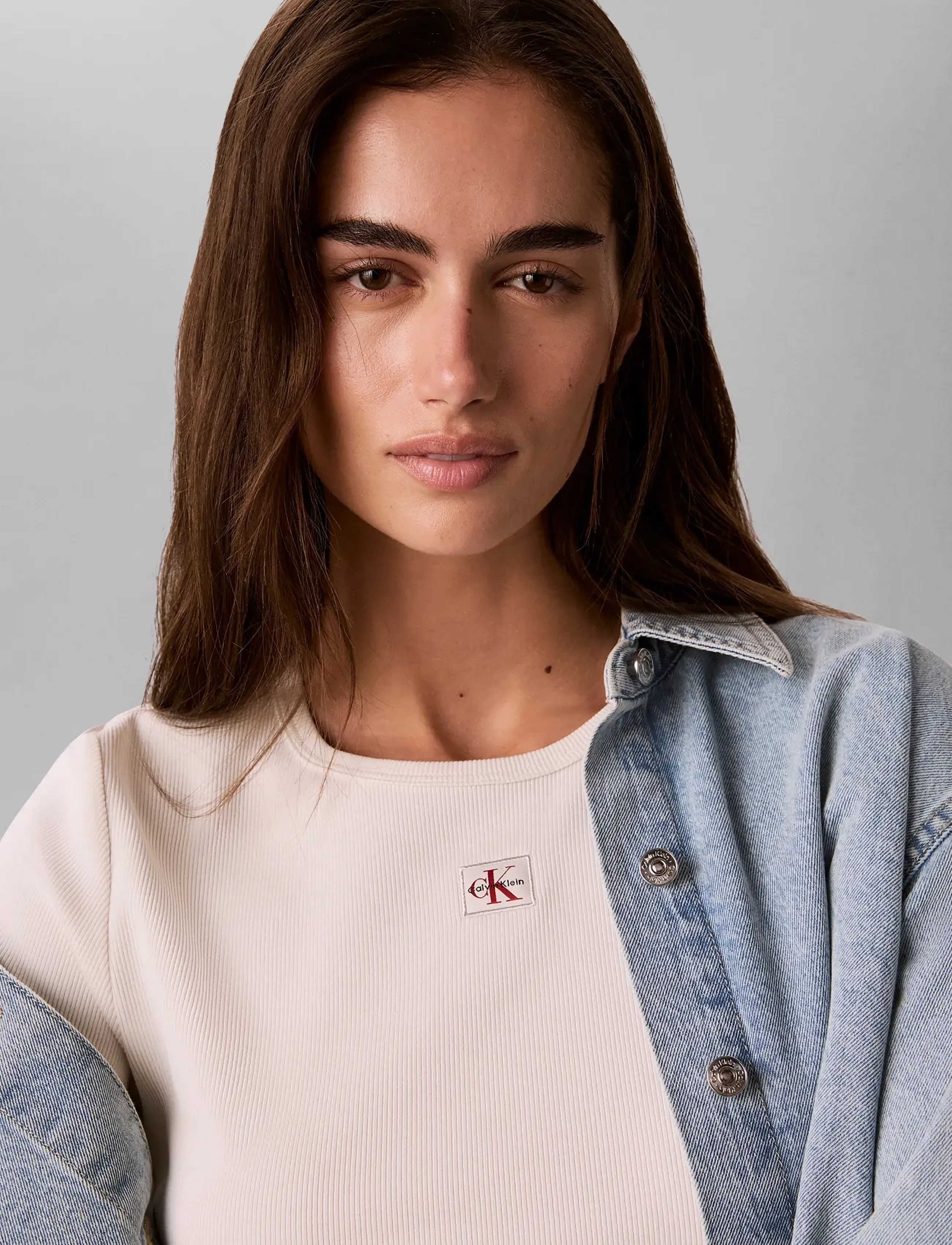 Calvin Klein Jeans - LS WOVEN LABEL SENSUAL DETAIL TO - langærmede toppe - tofu - 4