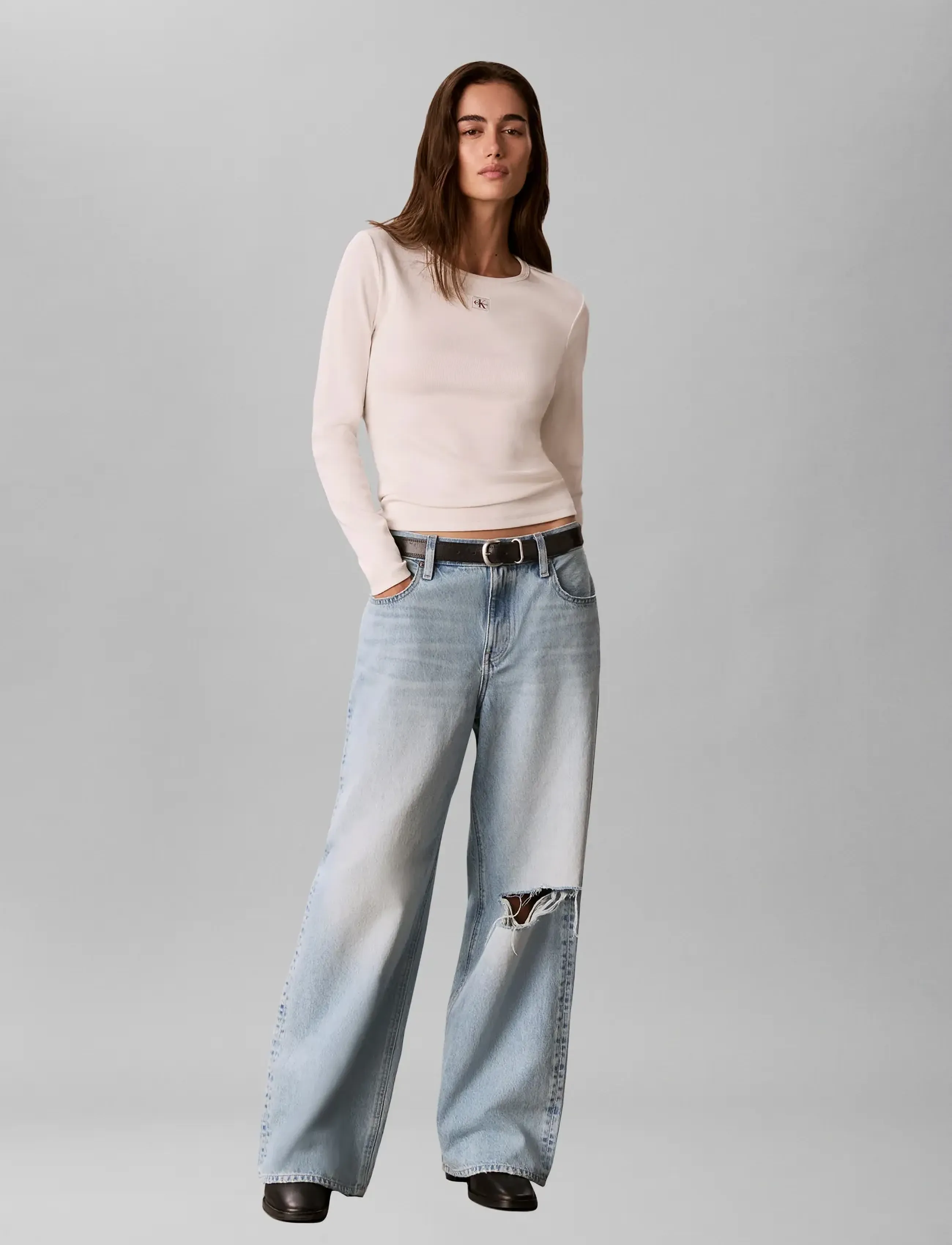 Calvin Klein Jeans Ls Woven Label Sensual Detail To skjortor & blusar dam – bild 6